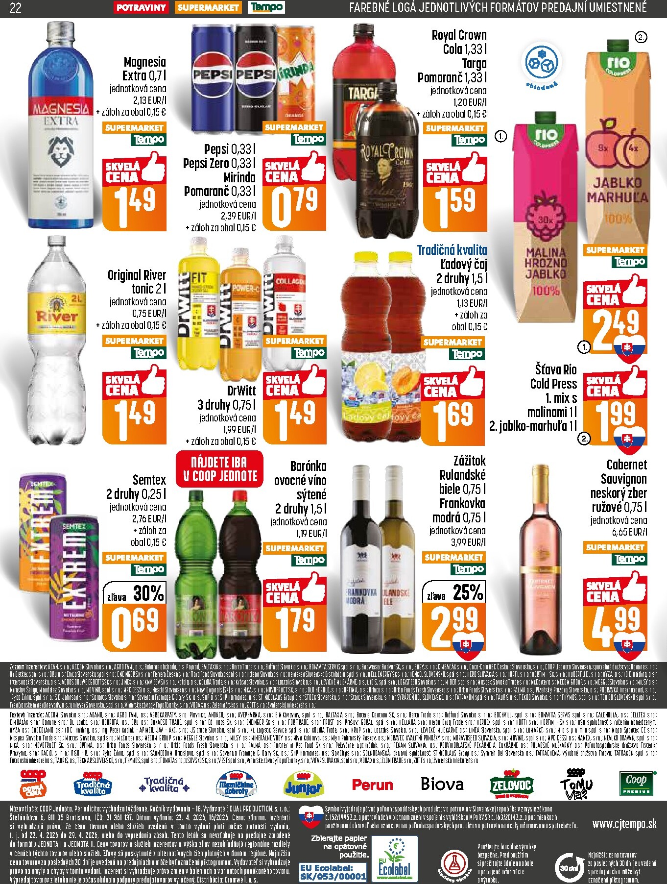coop-jednota - Nový leták COOP Jednota od štvrtka, 23.04.2026 do stredy, 29.04.2026 - page: 22