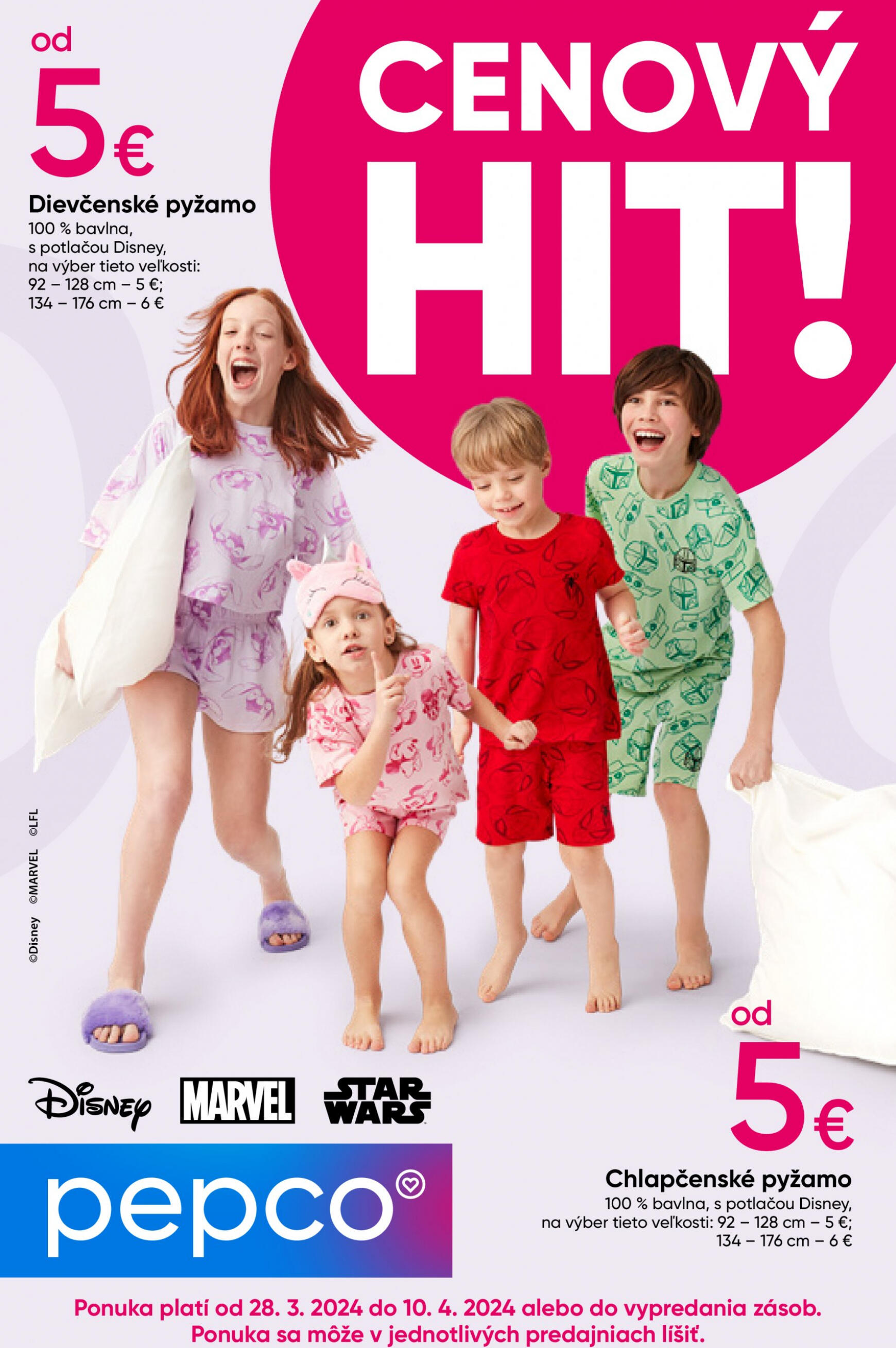 pepco - Pepco - Detské pyžamá Disney platný od 28.03.2024