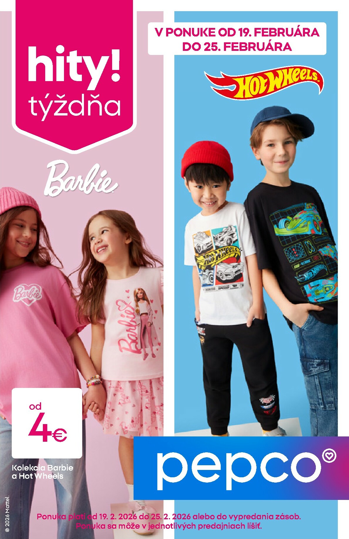pepco - Leták Pepco - Barbie - Hot Wheels platný od 19.02.2026 do 25.02.2026