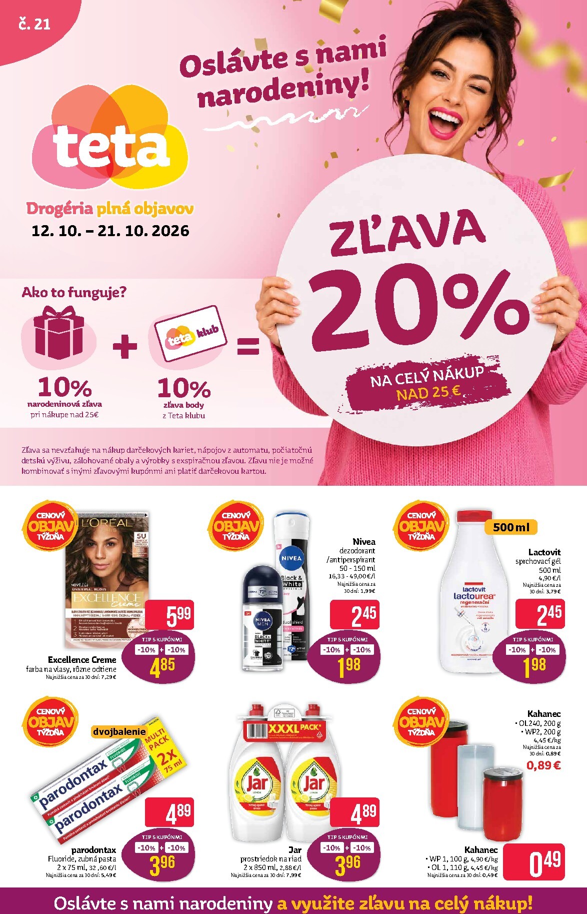 teta-drogerie - Nový Teta drogerie leták od pondelka, 12.10.2026 do stredy, 21.10.2026