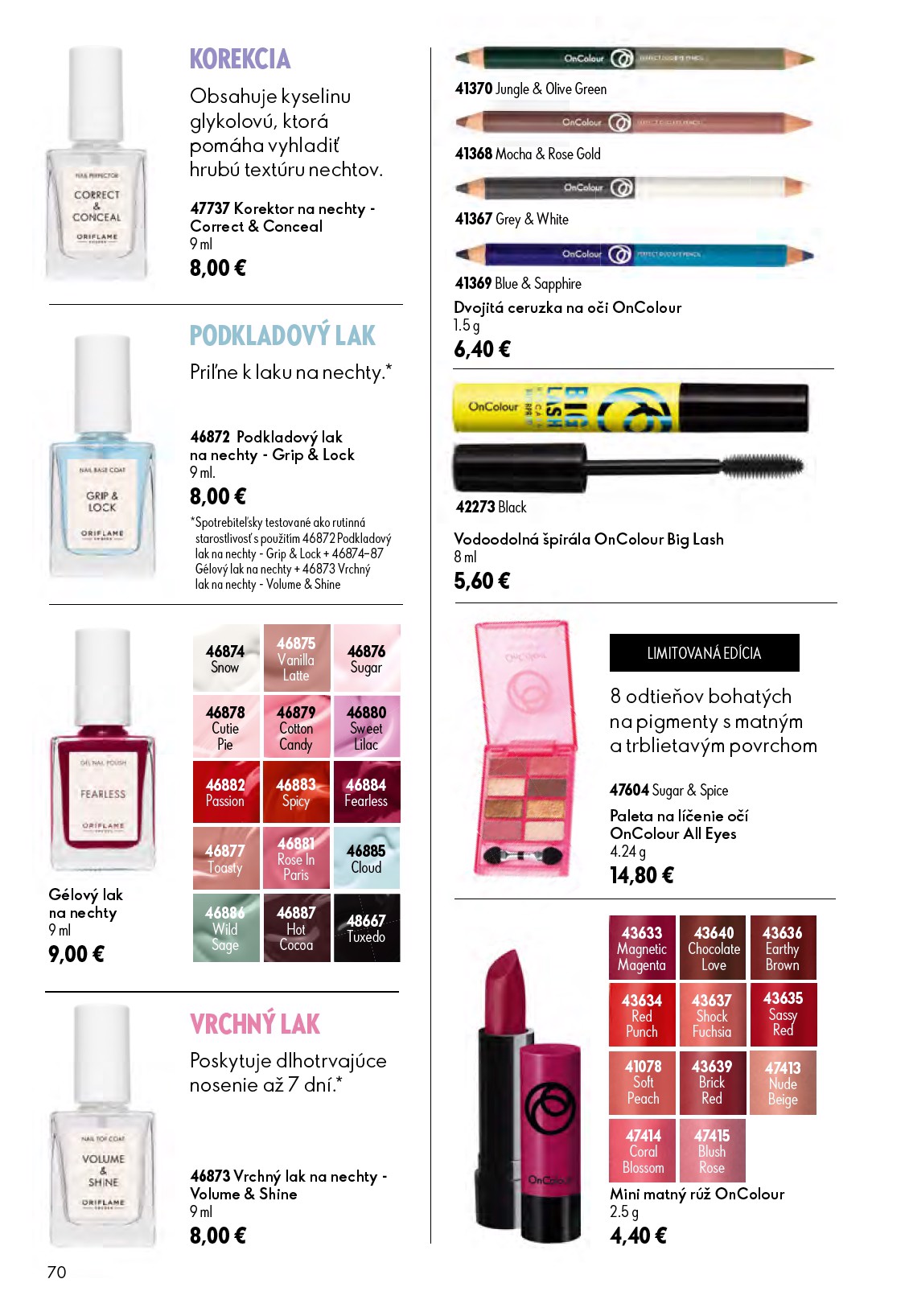 oriflame - Aktuálny ORIFLAME leták od stredy, 17.06.2026 do utorka, 07.07.2026 - page: 70