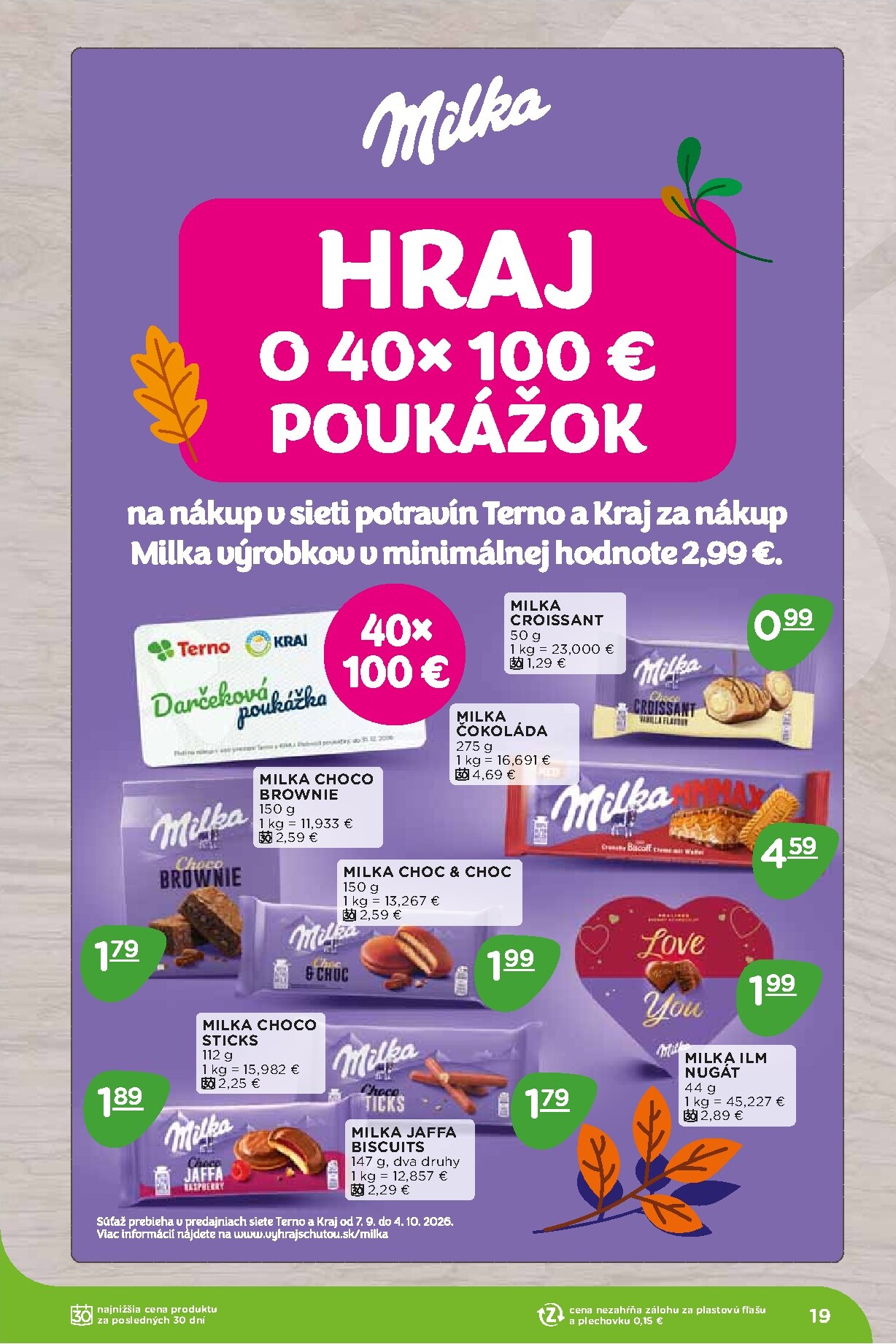 terno - Aktuálny Terno - Jesenná ponuka leták od pondelka, 07.09.2026 do nedele, 04.10.2026 - page: 19