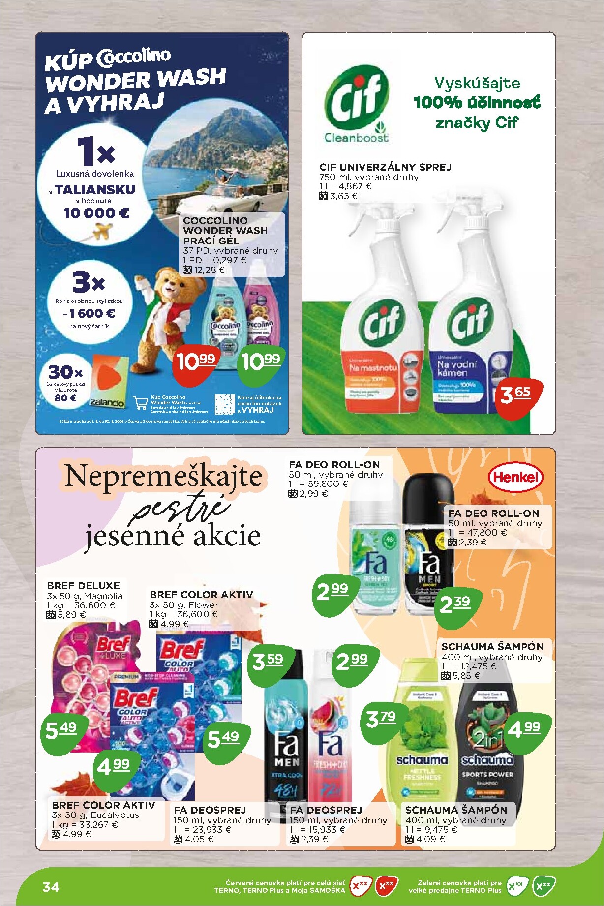 terno - Aktuálny Terno - Jesenná ponuka leták od pondelka, 07.09.2026 do nedele, 04.10.2026 - page: 34