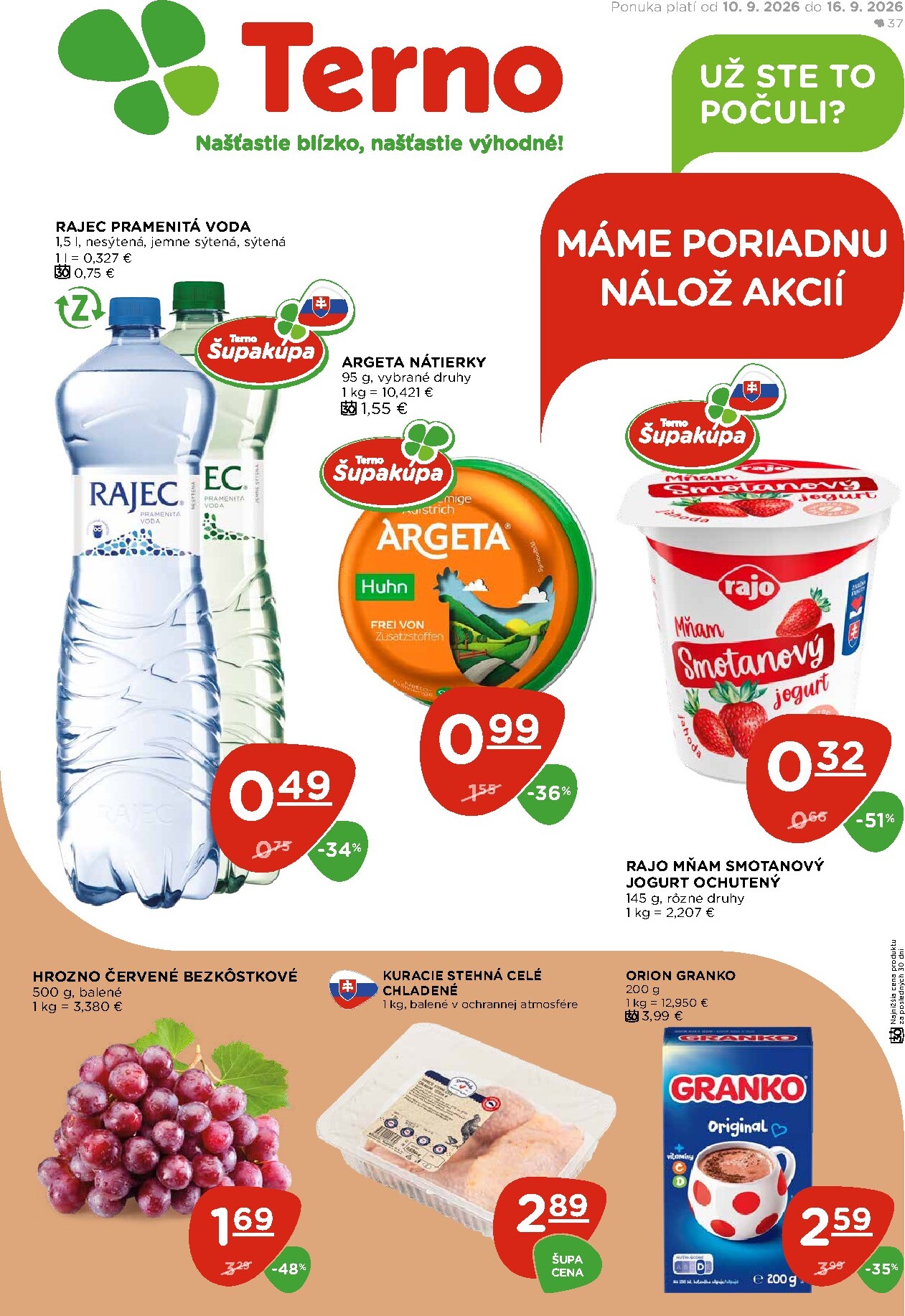 terno - Aktuálny Terno leták od štvrtka, 10.09.2026 do stredy, 16.09.2026