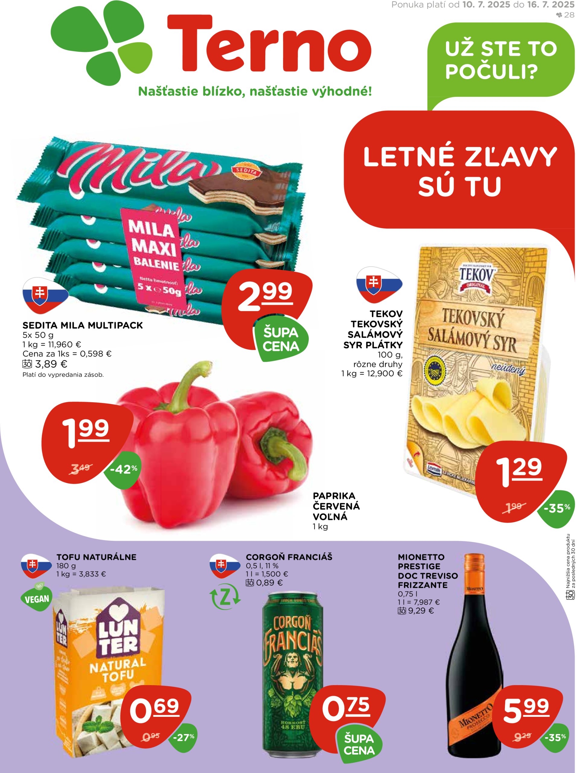 terno - Leták Terno platný od 10.07. do 16.07.