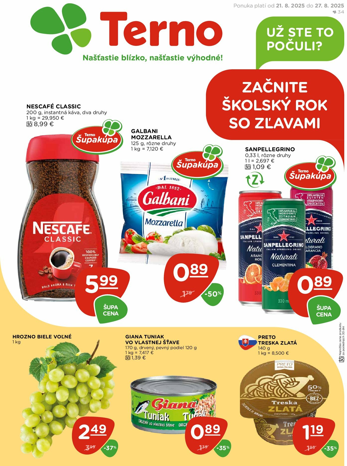 terno - Leták Terno platný od 21.08. do 27.08.