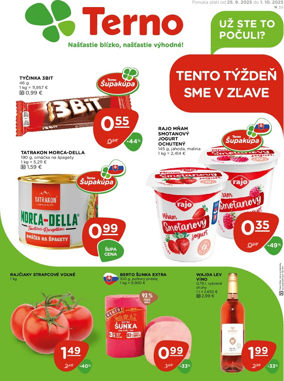 terno - Leták Terno platný od 25.09. do 01.10.