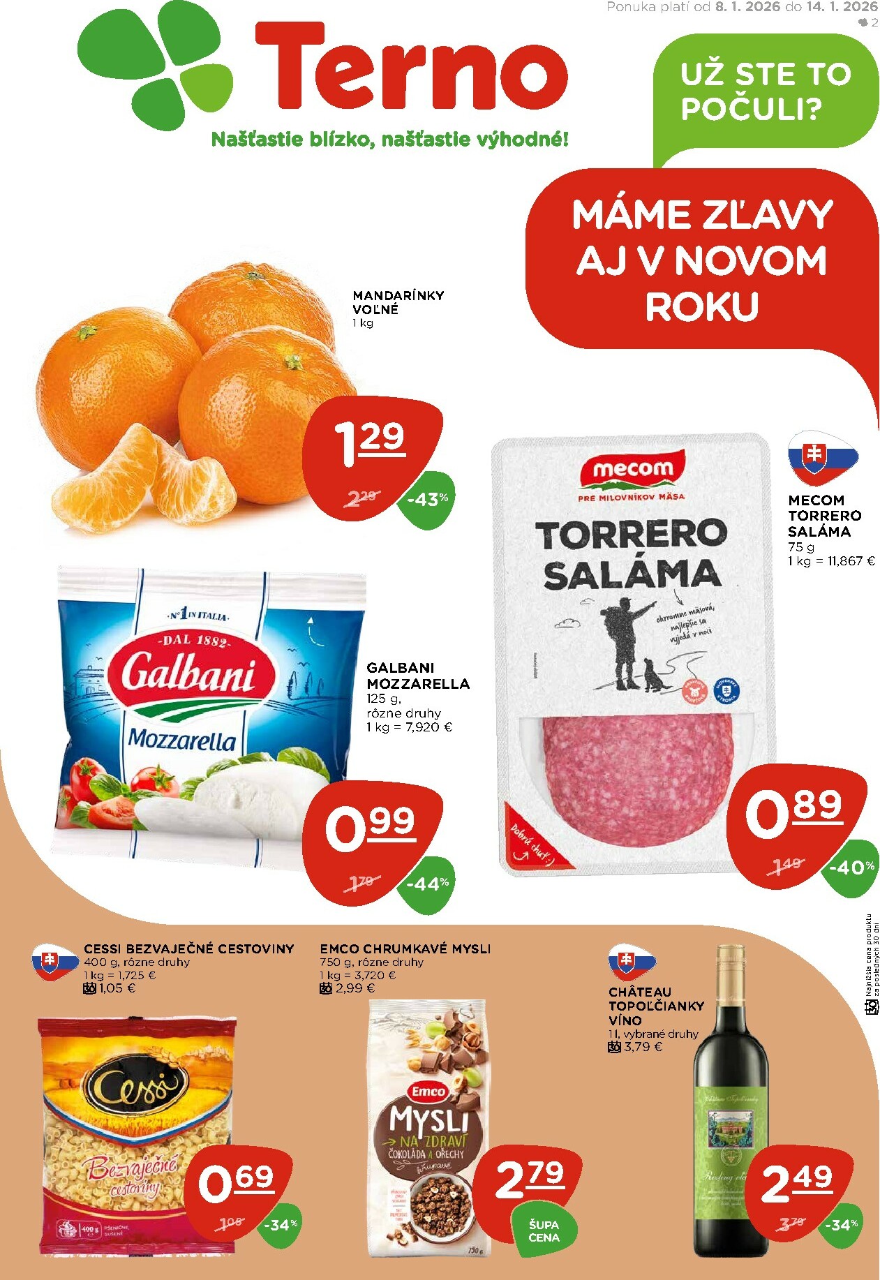 terno - Leták Terno platný od 08.01. do 14.01. - page: 1