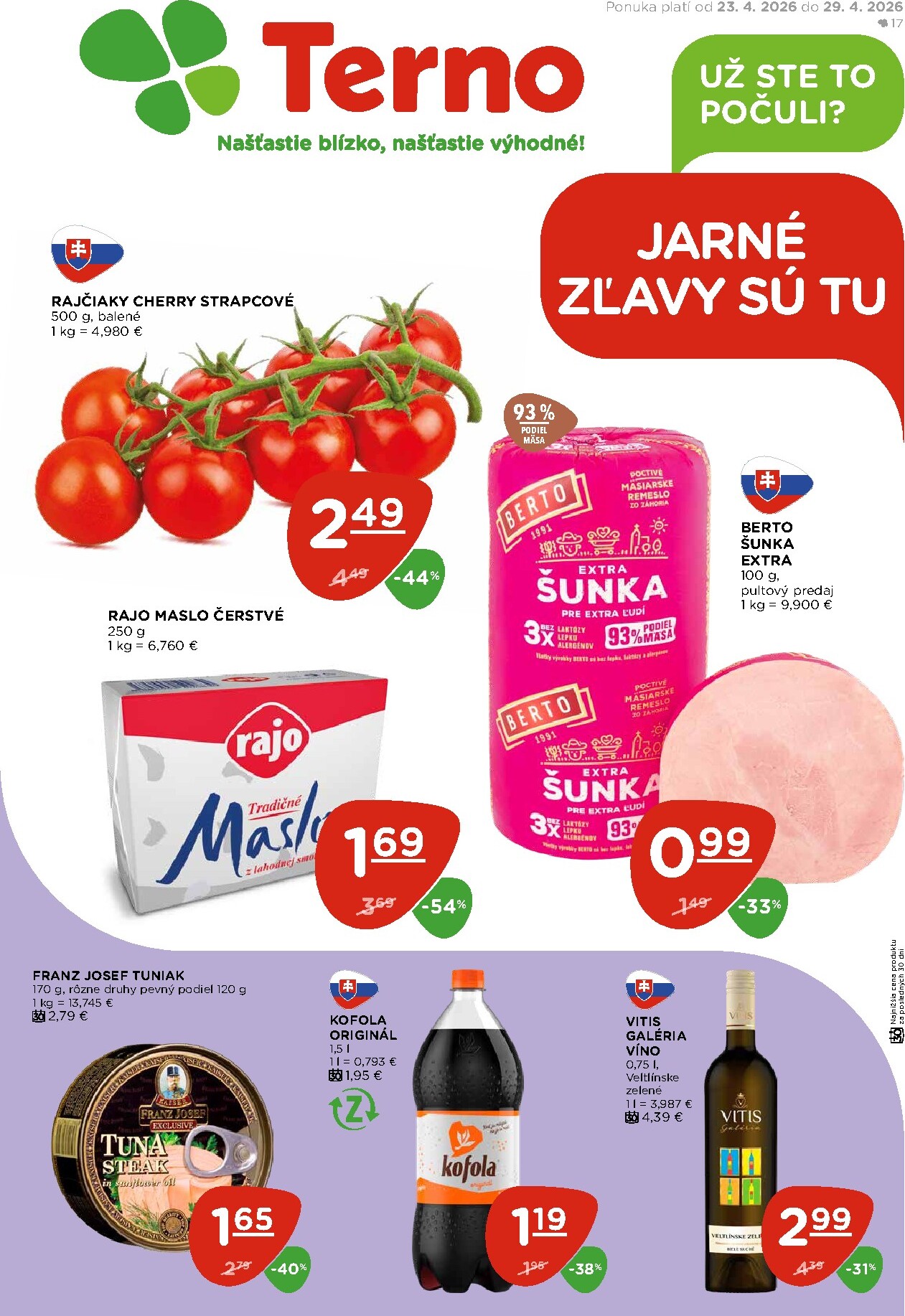 terno - Nový leták Terno od štvrtka, 23.04.2026 do stredy, 29.04.2026 - page: 1