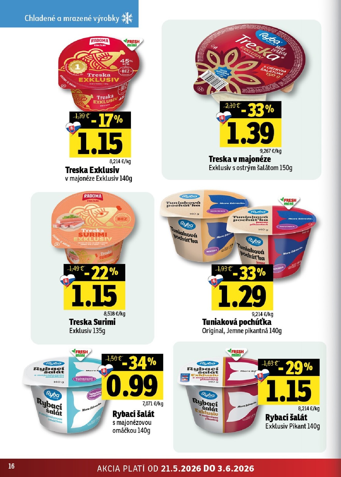 fresh - Nový Fresh - Východné Slovensko leták od štvrtka, 21.05.2026 do stredy, 03.06.2026 - page: 16
