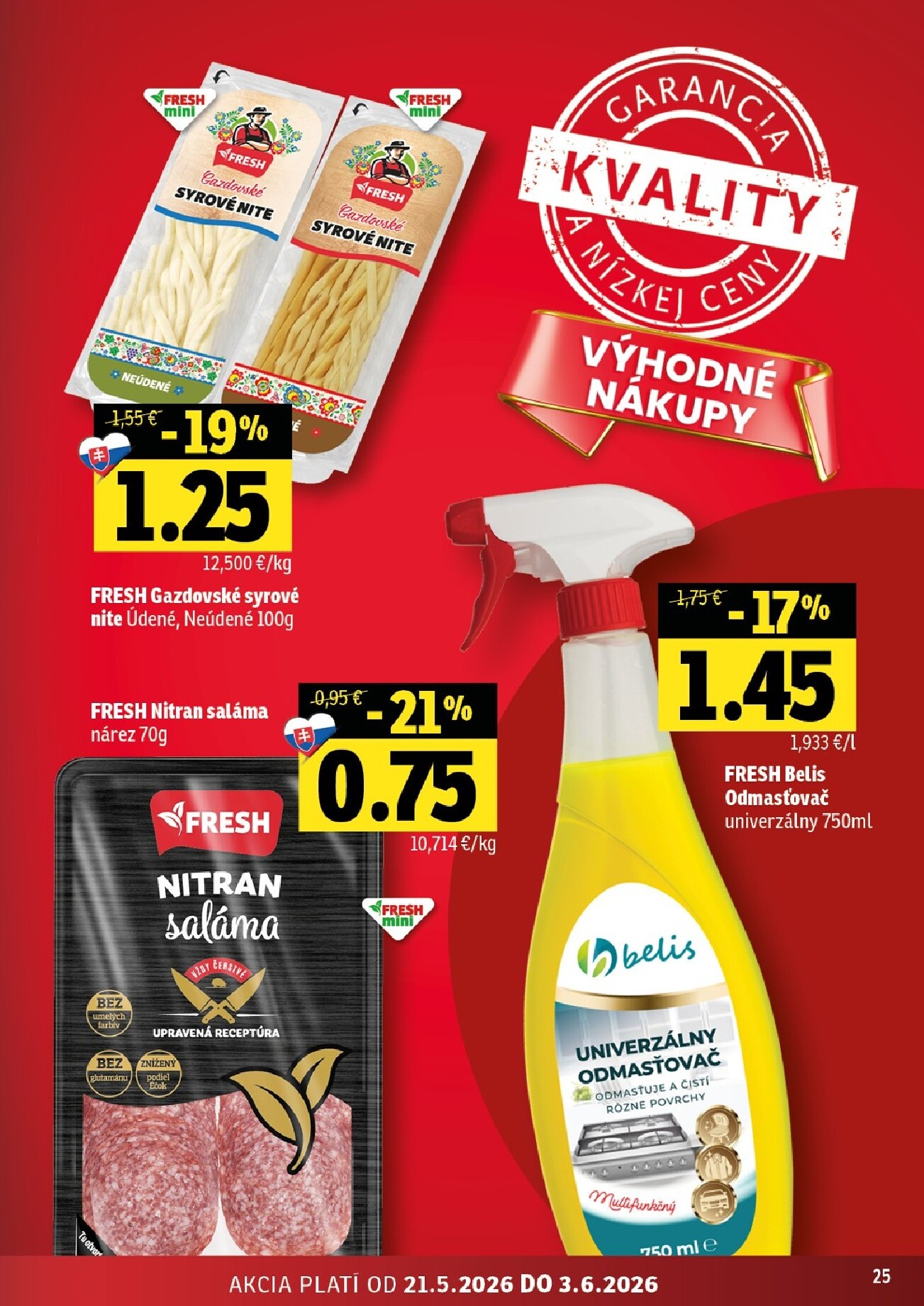 fresh - Nový Fresh - Východné Slovensko leták od štvrtka, 21.05.2026 do stredy, 03.06.2026 - page: 25