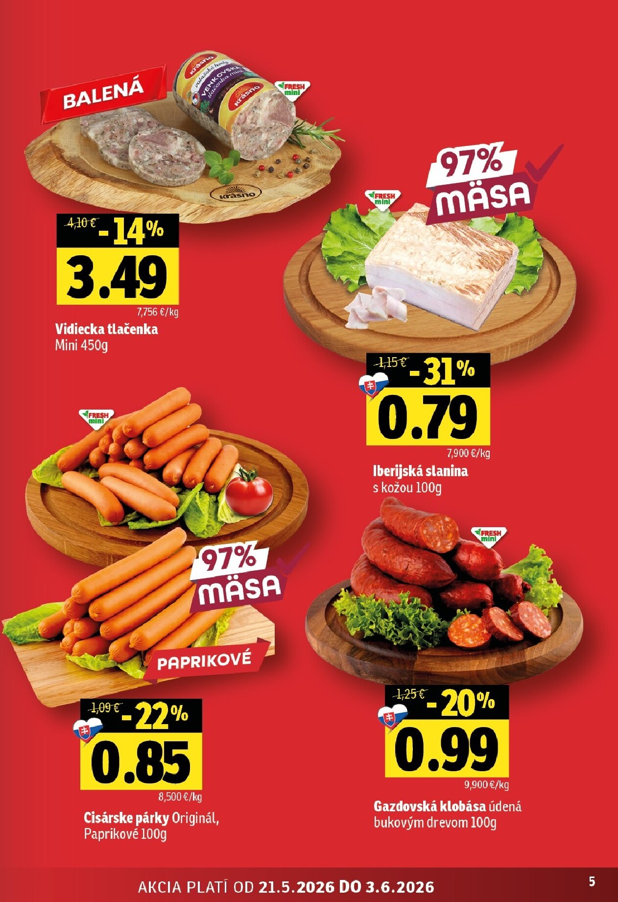 fresh - Nový Fresh - Stredné a západné Slovensko leták od štvrtka, 21.05.2026 do stredy, 03.06.2026 - page: 5