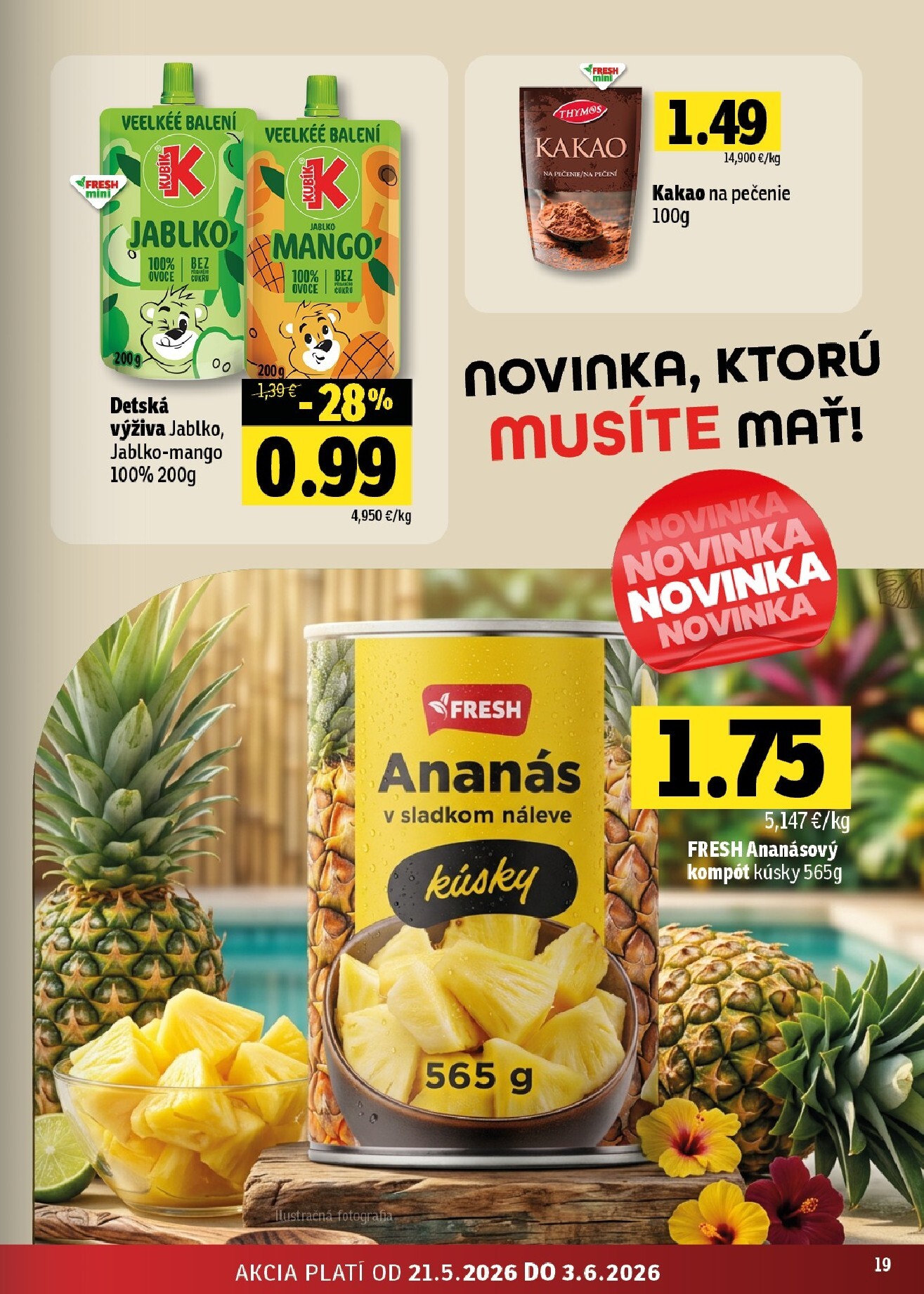 fresh - Nový Fresh - Stredné a západné Slovensko leták od štvrtka, 21.05.2026 do stredy, 03.06.2026 - page: 19