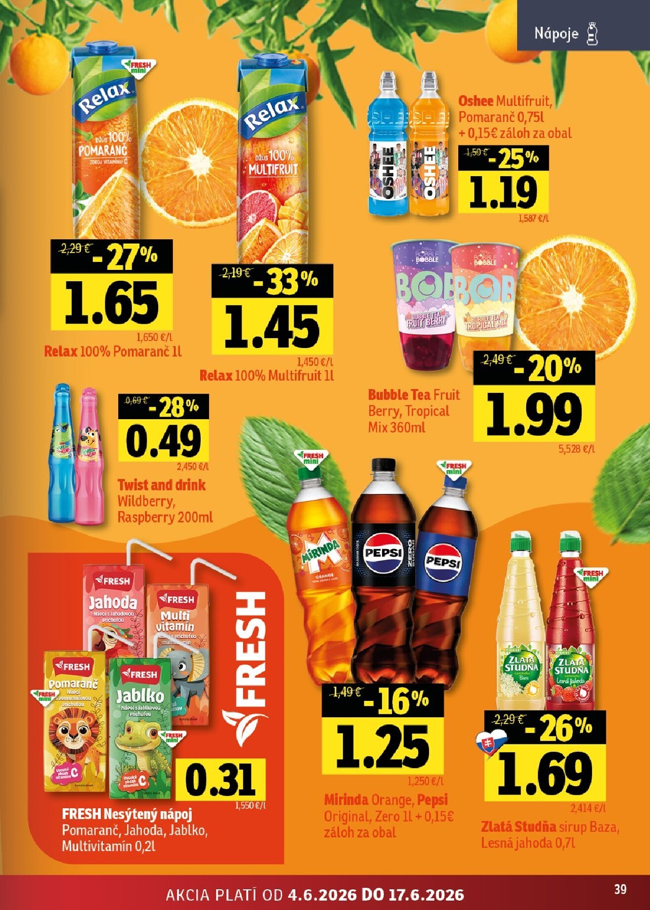 fresh - Nový Fresh - Východné Slovensko leták od štvrtka, 04.06.2026 do stredy, 17.06.2026 - page: 39