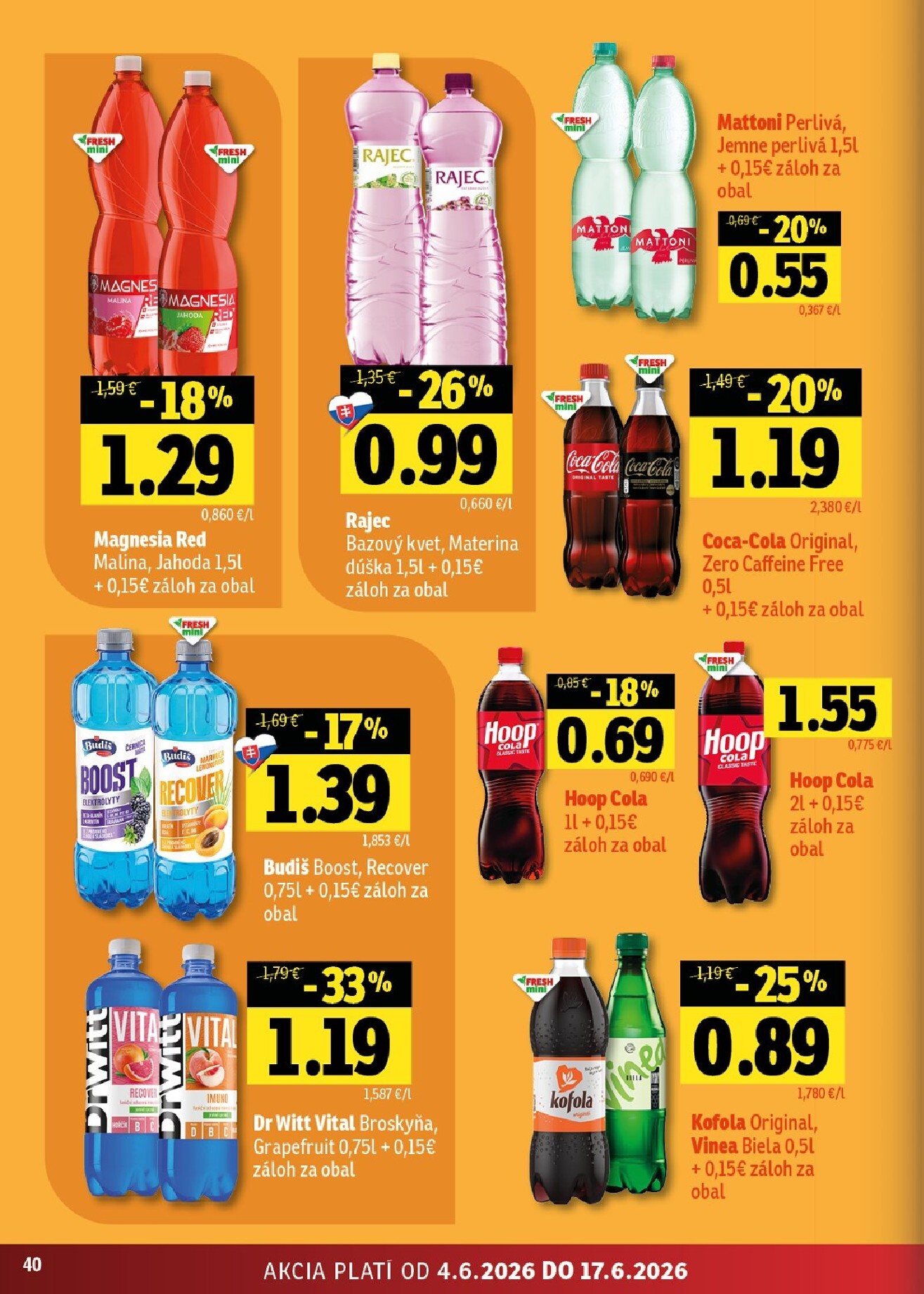 fresh - Nový Fresh - Východné Slovensko leták od štvrtka, 04.06.2026 do stredy, 17.06.2026 - page: 40