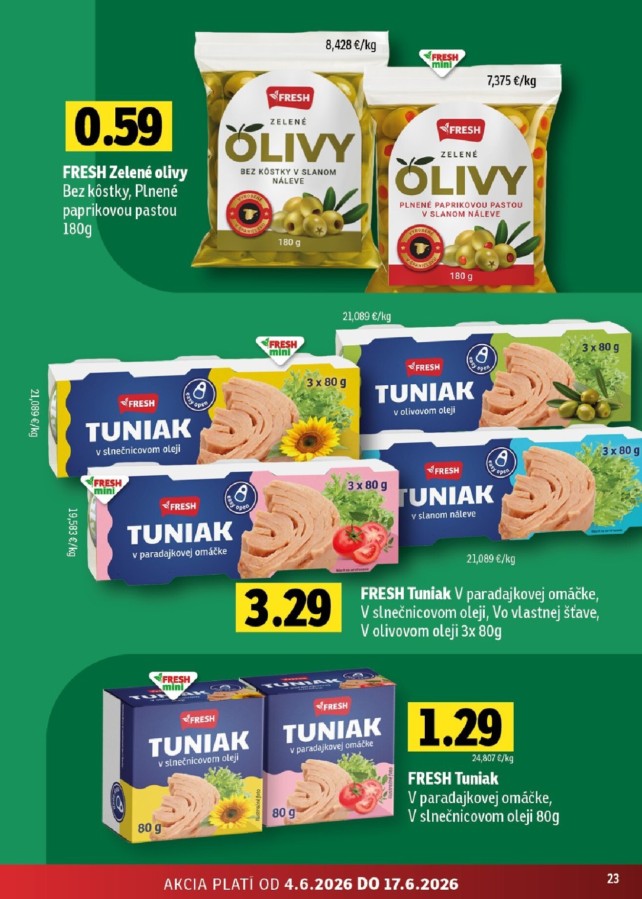 fresh - Nový Fresh - Stredné a západné Slovensko leták od štvrtka, 04.06.2026 do stredy, 17.06.2026 - page: 23