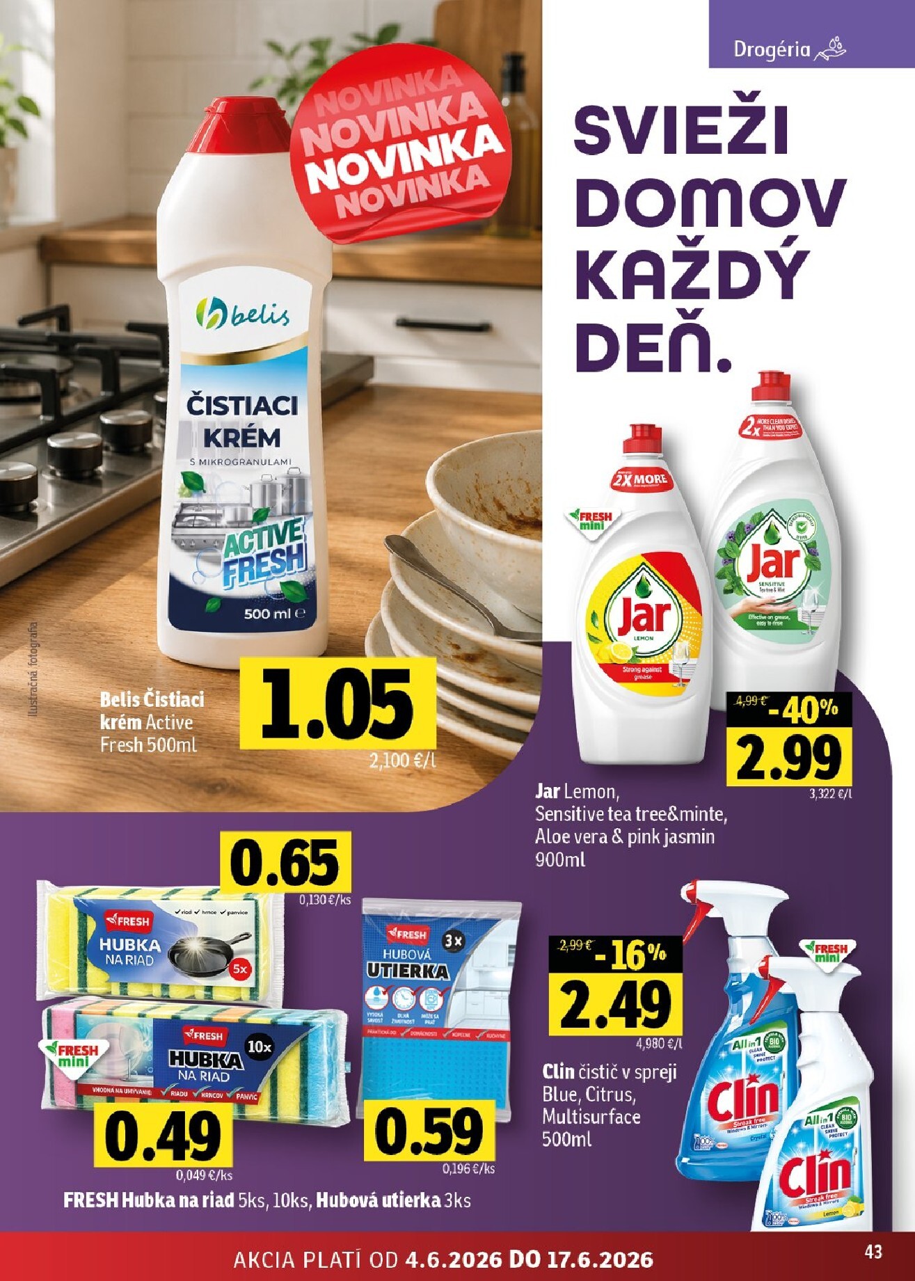 fresh - Nový Fresh - Stredné a západné Slovensko leták od štvrtka, 04.06.2026 do stredy, 17.06.2026 - page: 43