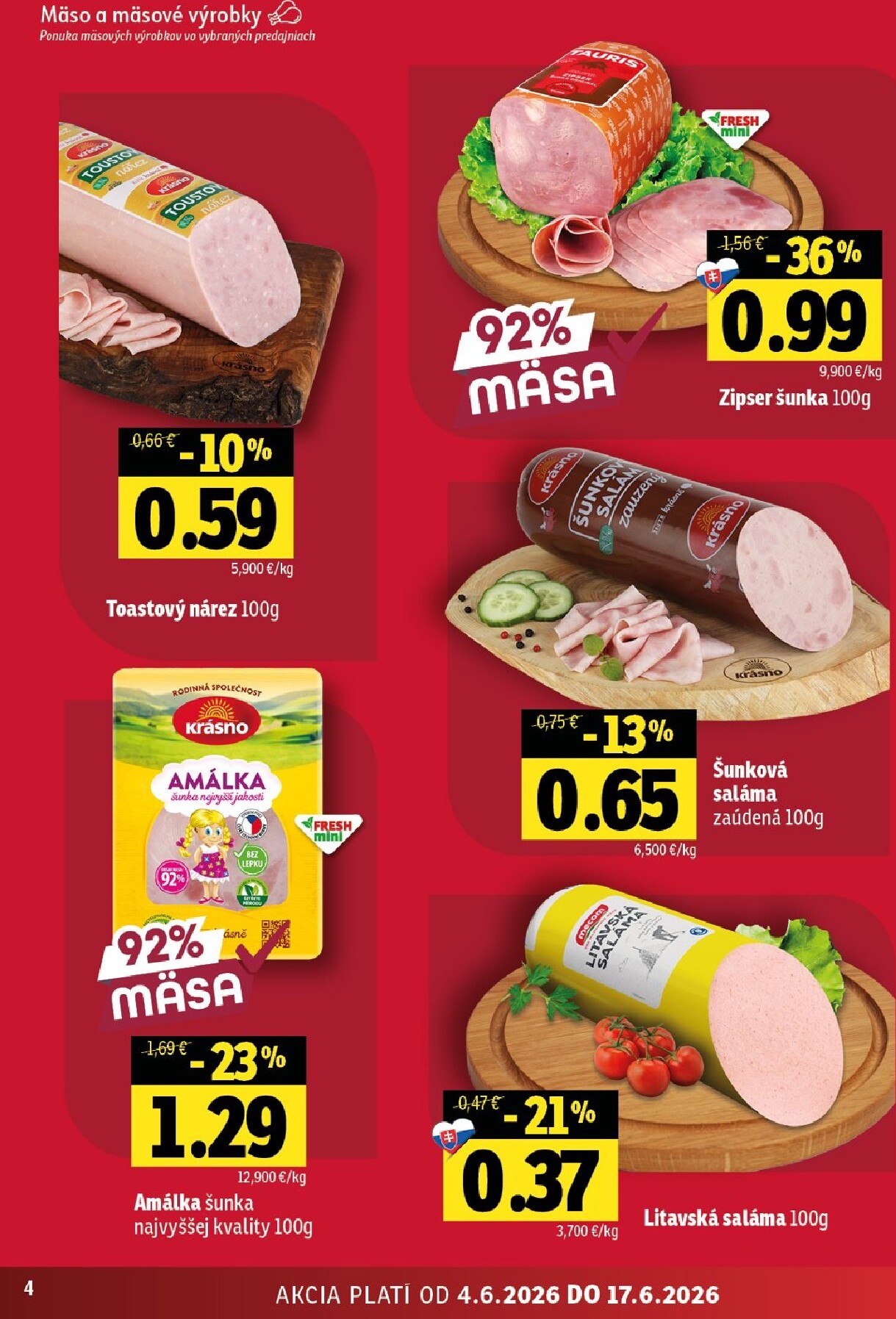 fresh - Nový Fresh - Stredné a západné Slovensko leták od štvrtka, 04.06.2026 do stredy, 17.06.2026 - page: 4