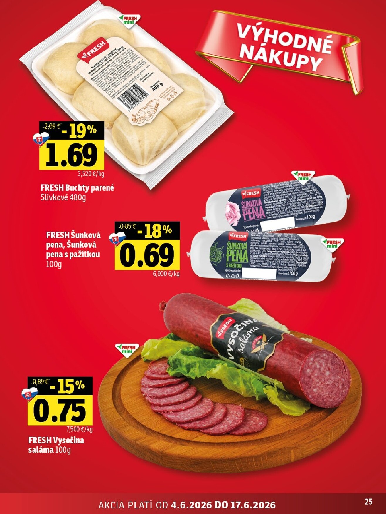 fresh - Nový Fresh - Stredné a západné Slovensko leták od štvrtka, 04.06.2026 do stredy, 17.06.2026 - page: 25