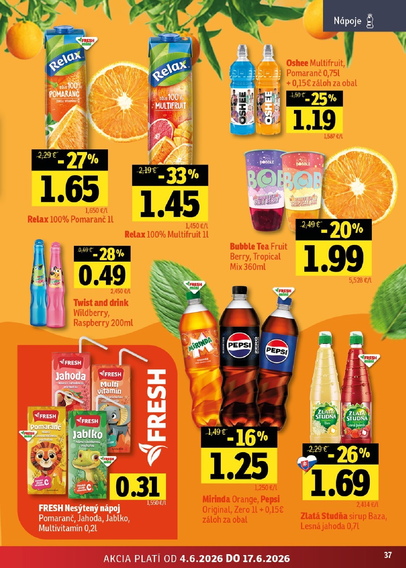 fresh - Nový Fresh - Stredné a západné Slovensko leták od štvrtka, 04.06.2026 do stredy, 17.06.2026 - page: 37