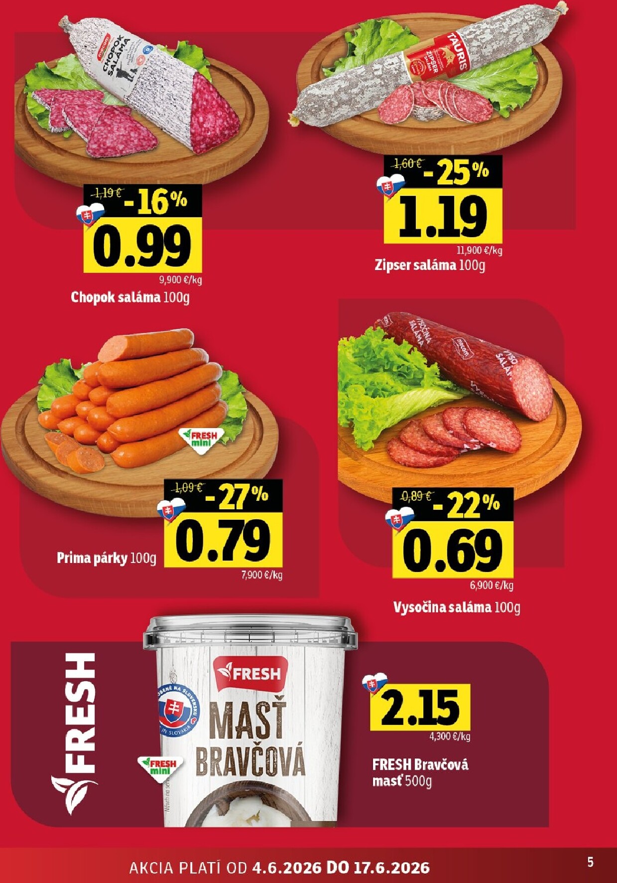 fresh - Nový Fresh - Stredné a západné Slovensko leták od štvrtka, 04.06.2026 do stredy, 17.06.2026 - page: 5