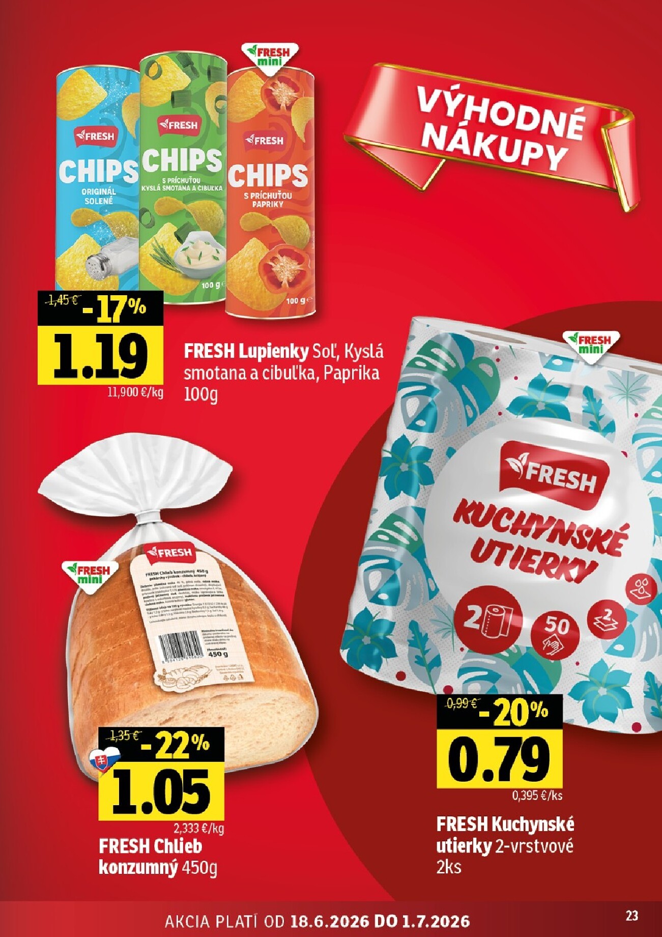 fresh - Nový Fresh - Stredné a západné Slovensko leták od štvrtka, 18.06.2026 do stredy, 01.07.2026 - page: 23