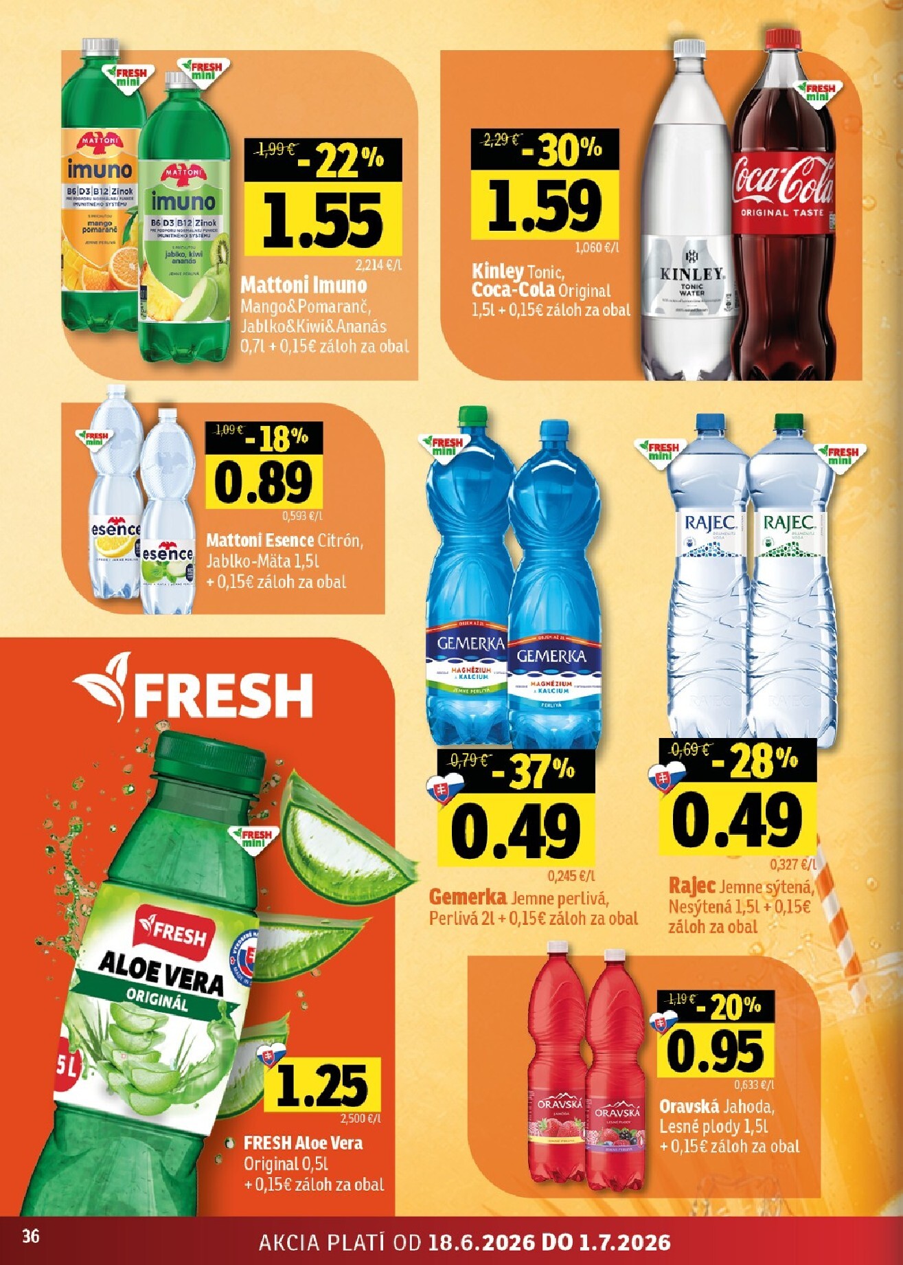 fresh - Nový Fresh - Stredné a západné Slovensko leták od štvrtka, 18.06.2026 do stredy, 01.07.2026 - page: 36