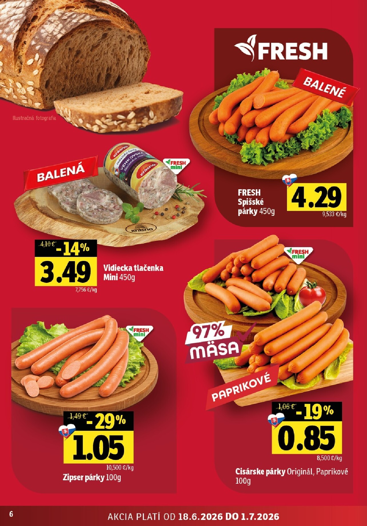 fresh - Nový Fresh - Stredné a západné Slovensko leták od štvrtka, 18.06.2026 do stredy, 01.07.2026 - page: 6