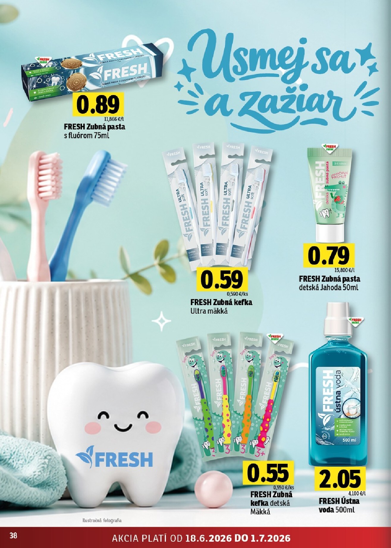 fresh - Nový Fresh - Stredné a západné Slovensko leták od štvrtka, 18.06.2026 do stredy, 01.07.2026 - page: 38