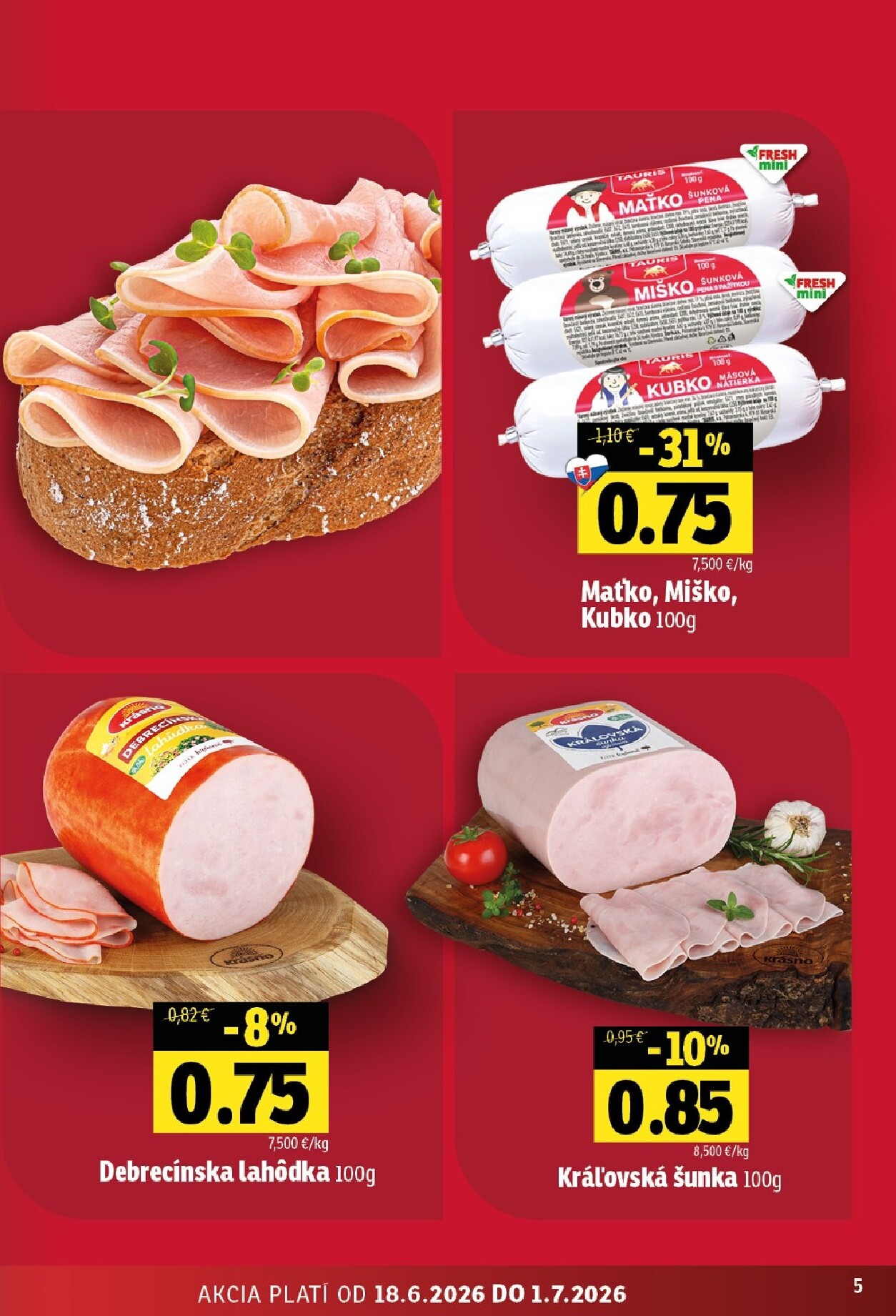 fresh - Nový Fresh - Stredné a západné Slovensko leták od štvrtka, 18.06.2026 do stredy, 01.07.2026 - page: 5