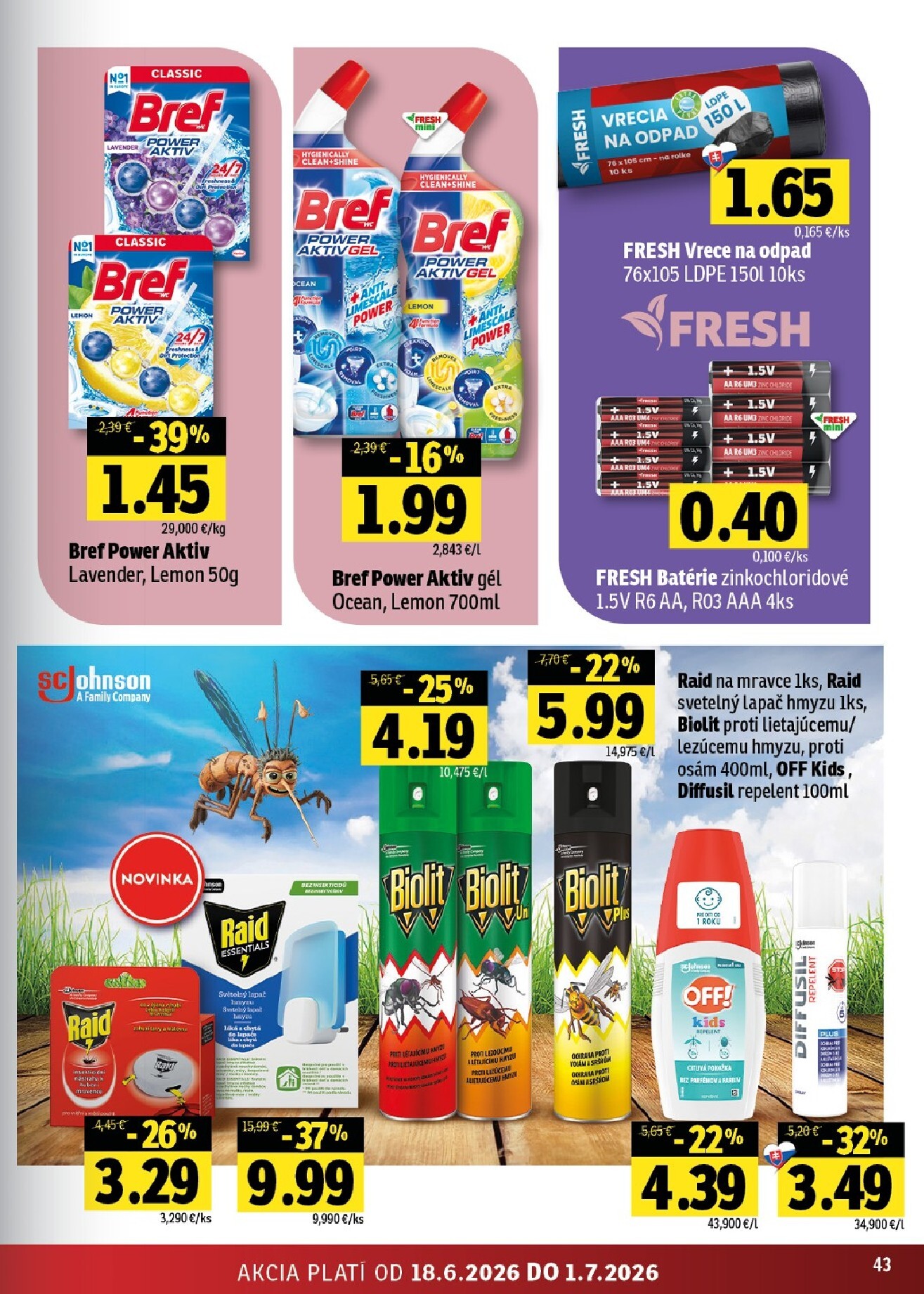 fresh - Nový Fresh - Východné Slovensko leták od štvrtka, 18.06.2026 do stredy, 01.07.2026 - page: 43