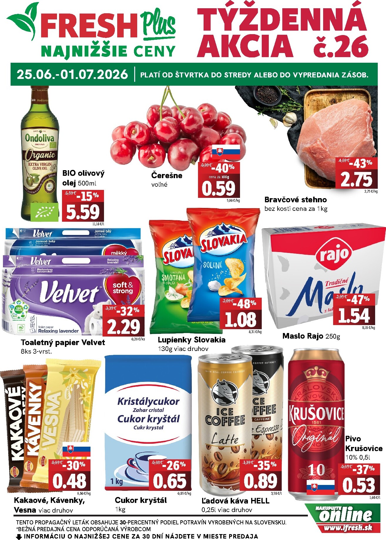 fresh - Nový Fresh leták od štvrtka, 25.06.2026 do stredy, 01.07.2026 - page: 1