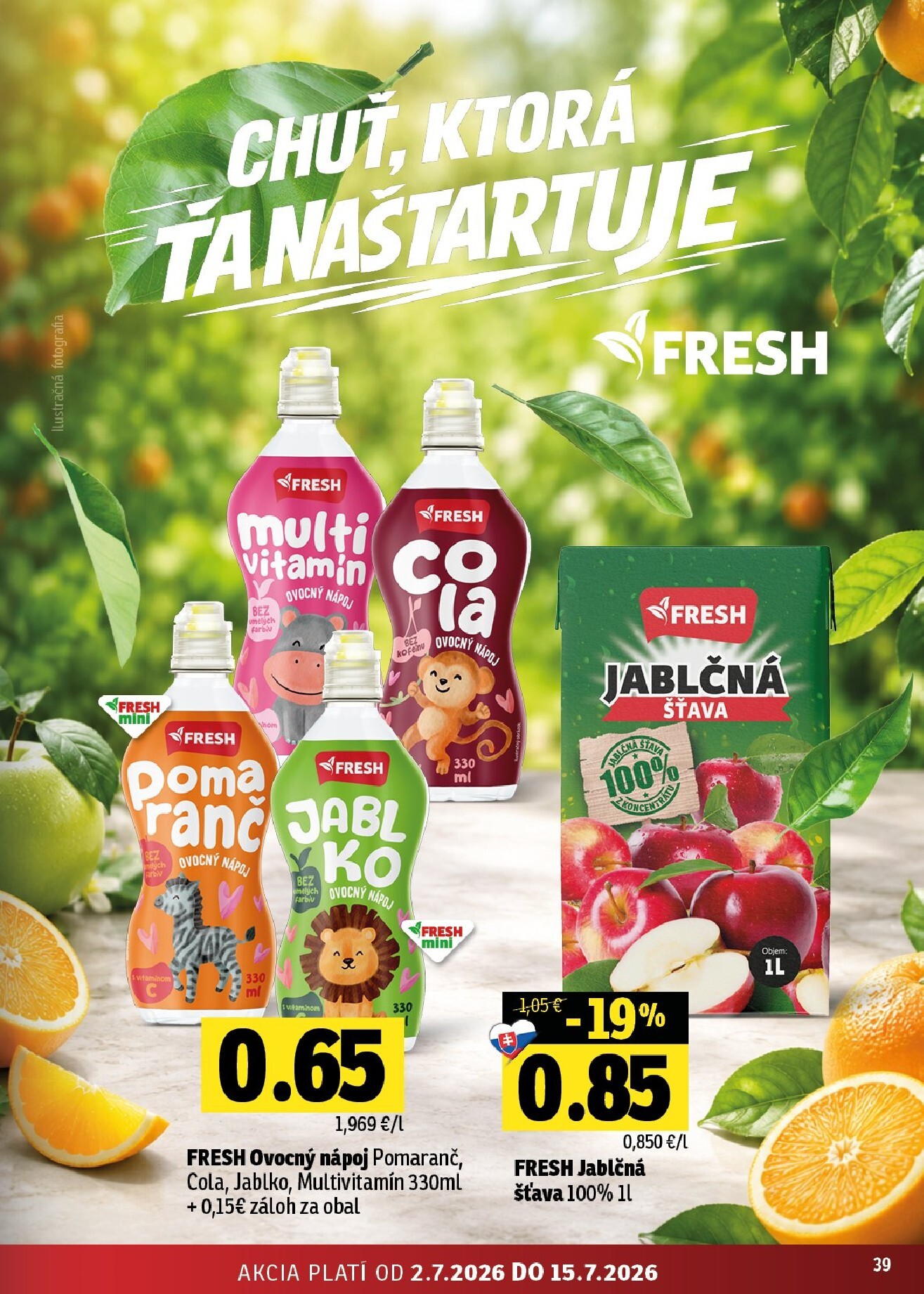 fresh - Nový Fresh - Východné Slovensko leták od štvrtka, 02.07.2026 do stredy, 15.07.2026 - page: 39