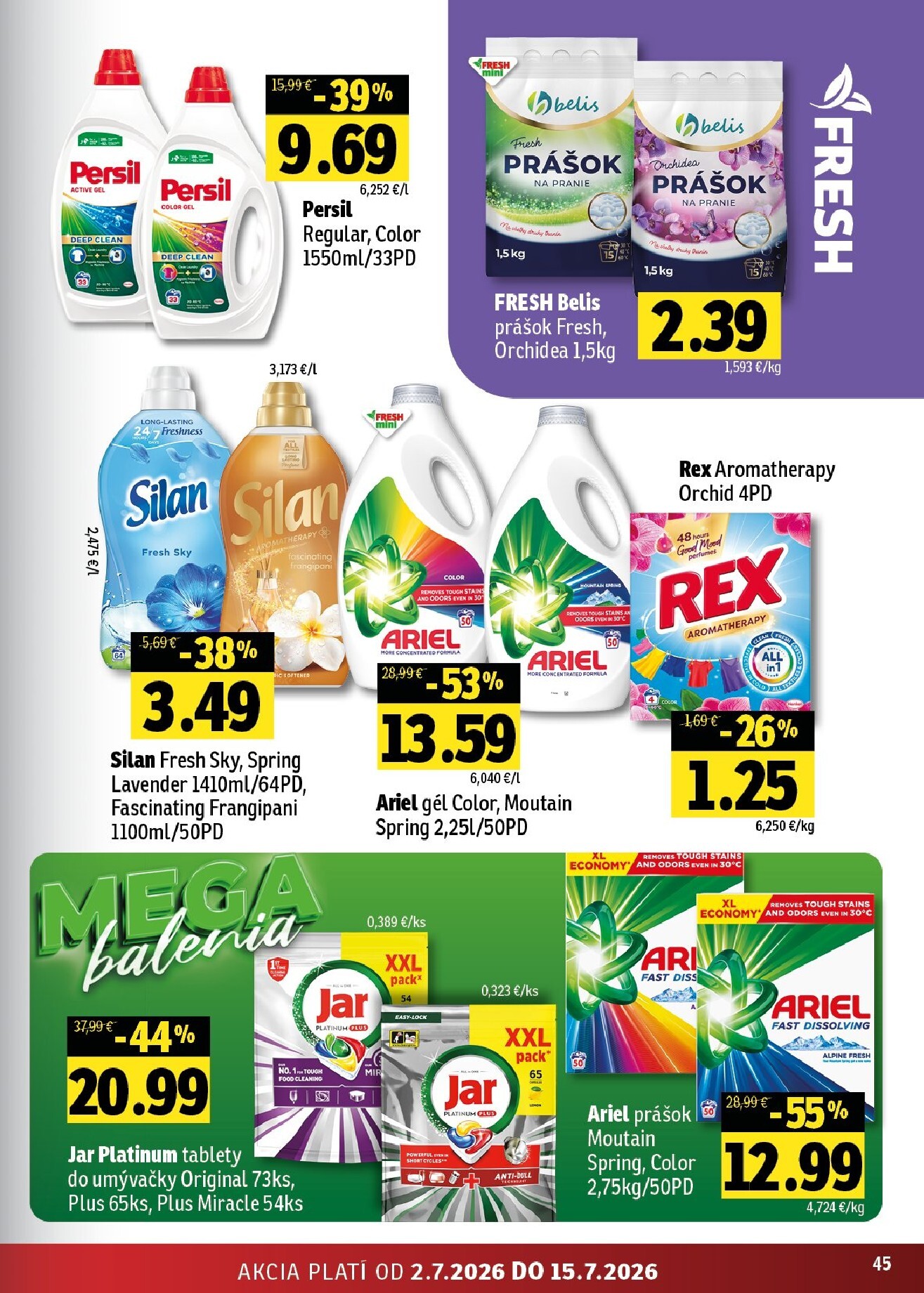 fresh - Nový Fresh - Východné Slovensko leták od štvrtka, 02.07.2026 do stredy, 15.07.2026 - page: 45