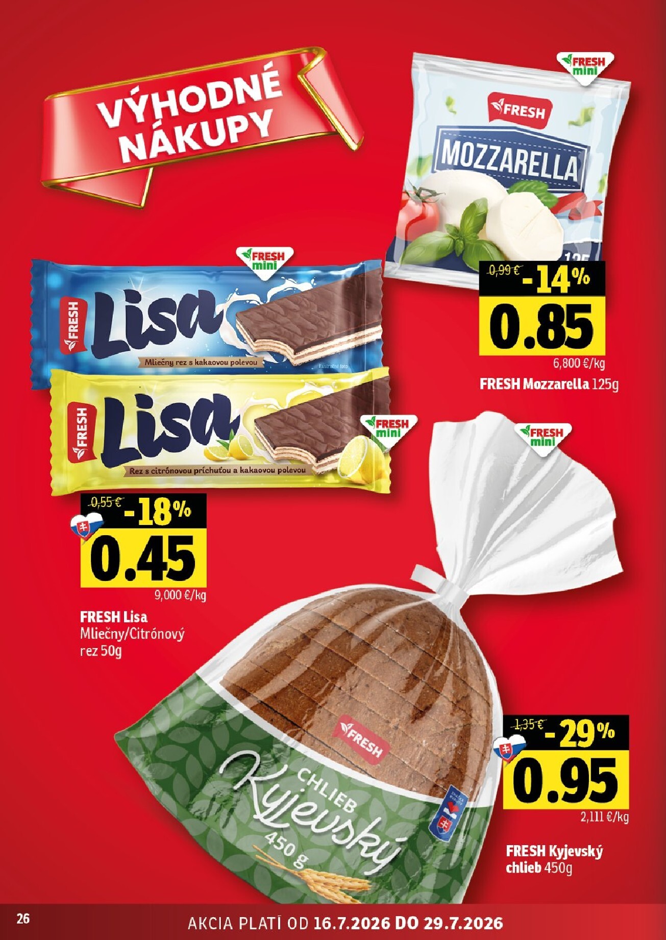 fresh - Nový Fresh - Východné Slovensko leták od štvrtka, 16.07.2026 do stredy, 29.07.2026 - page: 26