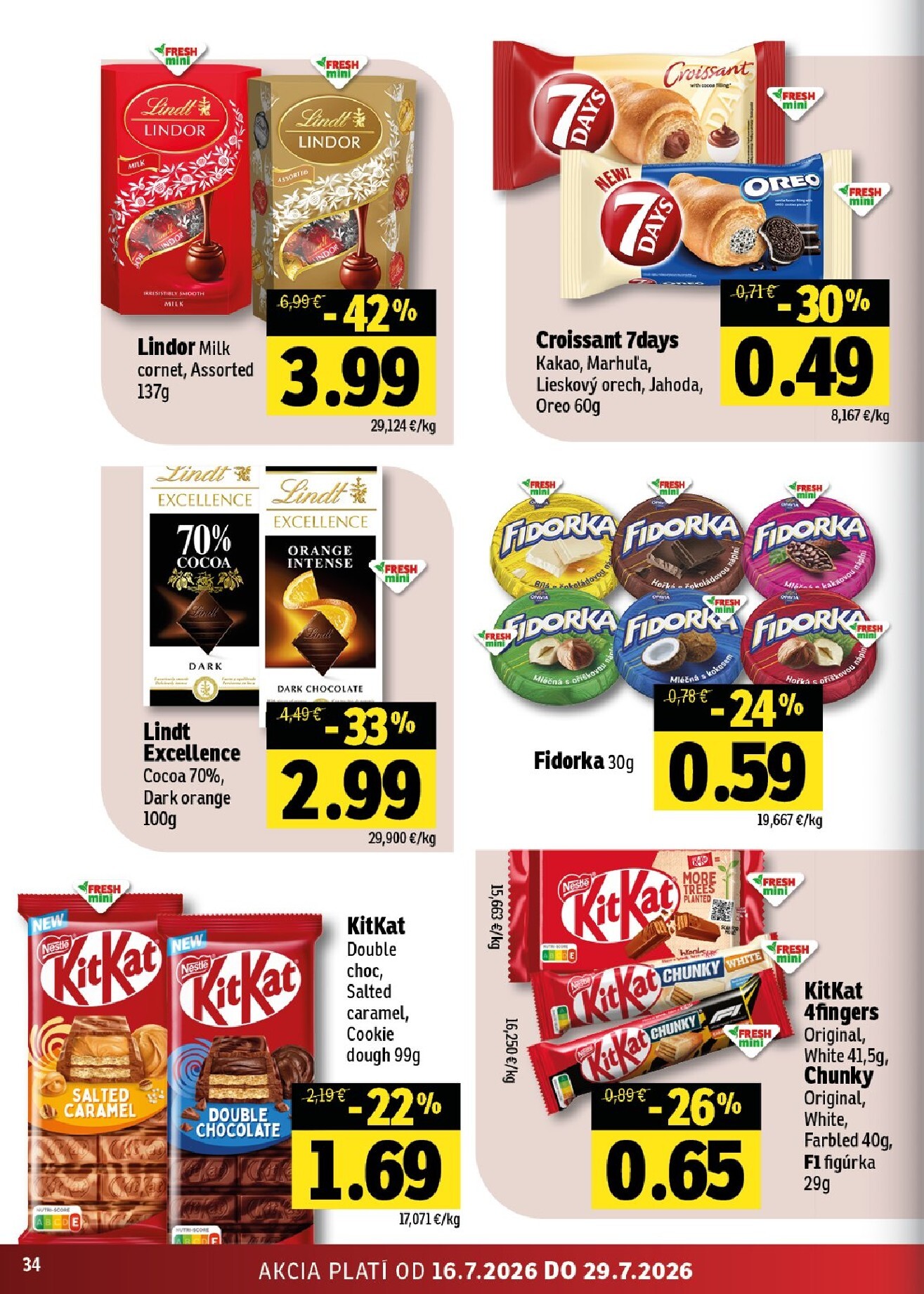 fresh - Nový Fresh - Východné Slovensko leták od štvrtka, 16.07.2026 do stredy, 29.07.2026 - page: 34