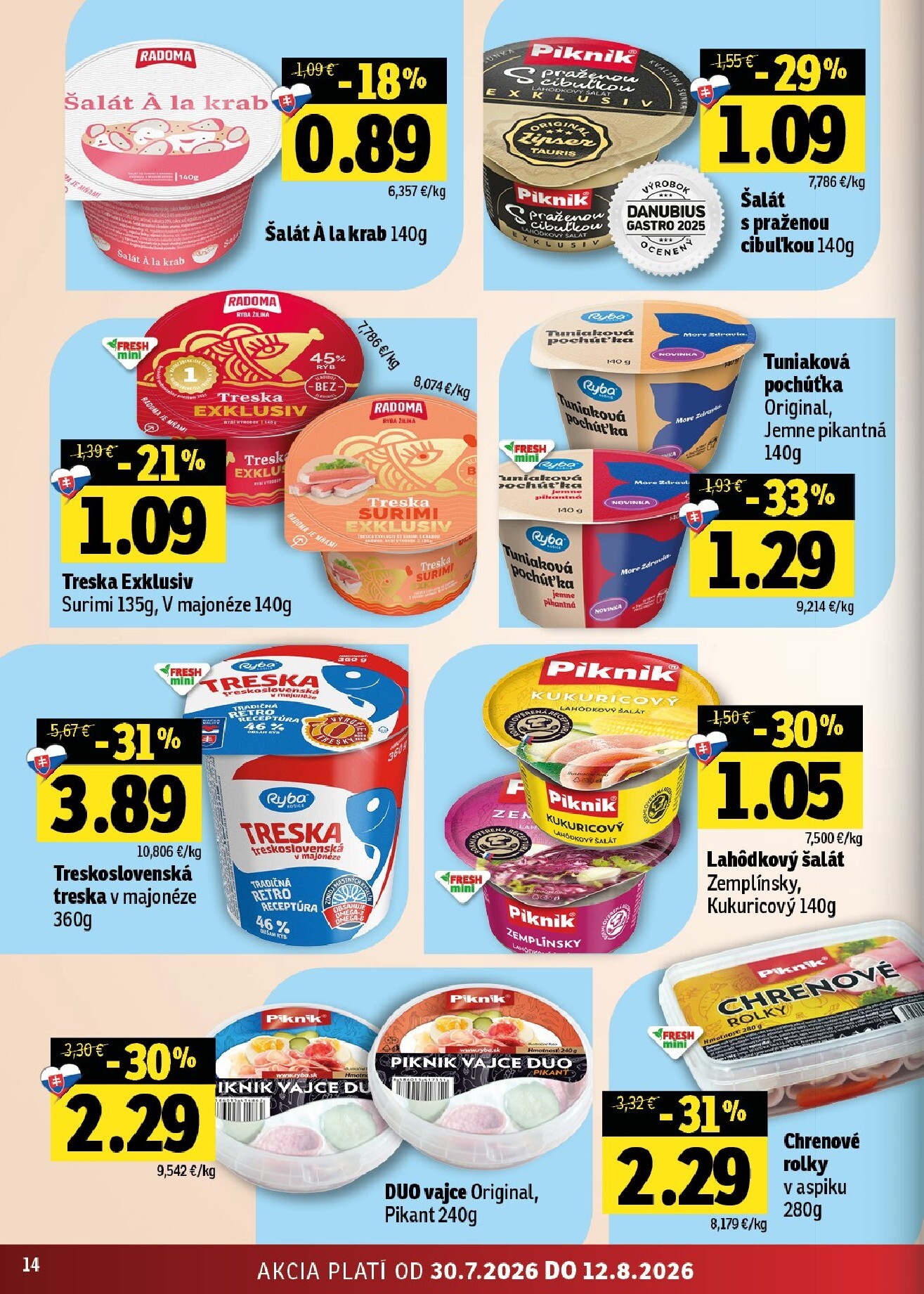 fresh - Nový Fresh - Stredné a západné Slovensko leták od štvrtka, 30.07.2026 do stredy, 12.08.2026 - page: 14