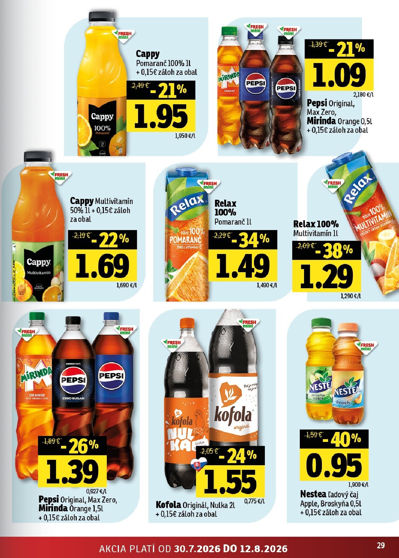 fresh - Nový Fresh - Stredné a západné Slovensko leták od štvrtka, 30.07.2026 do stredy, 12.08.2026 - page: 29