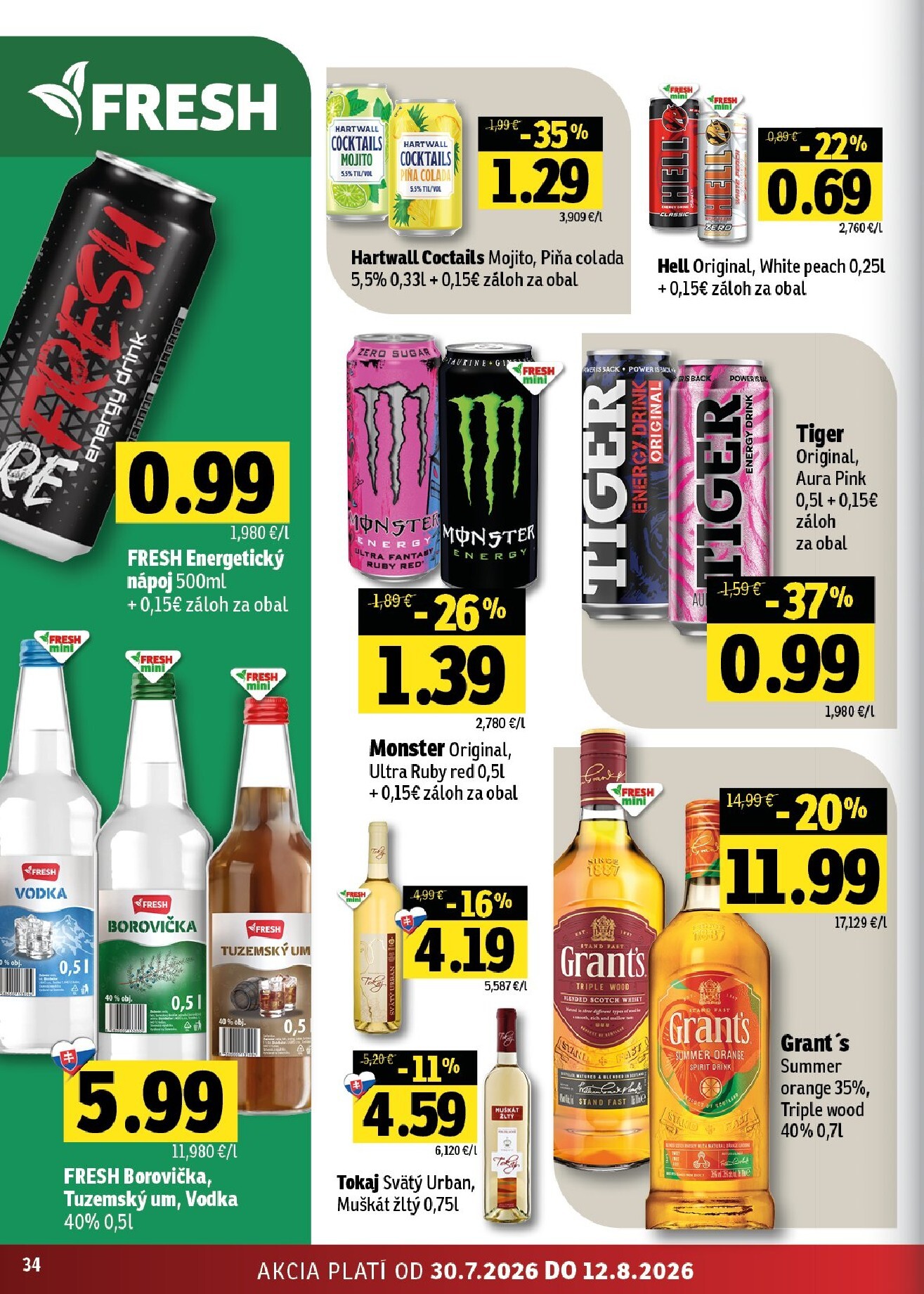 fresh - Nový Fresh - Východné Slovensko leták od štvrtka, 30.07.2026 do stredy, 12.08.2026 - page: 34
