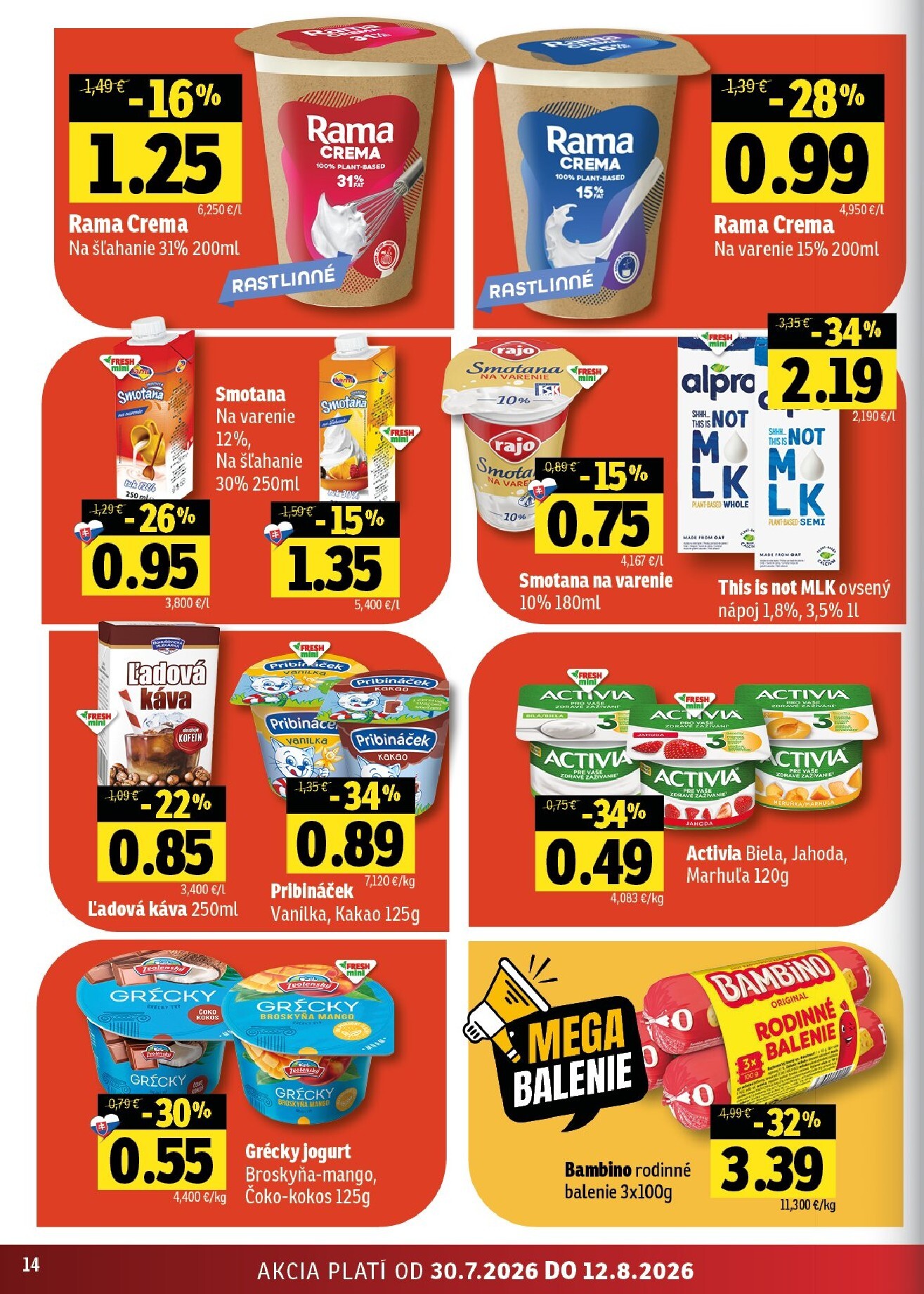 fresh - Nový Fresh - Východné Slovensko leták od štvrtka, 30.07.2026 do stredy, 12.08.2026 - page: 14