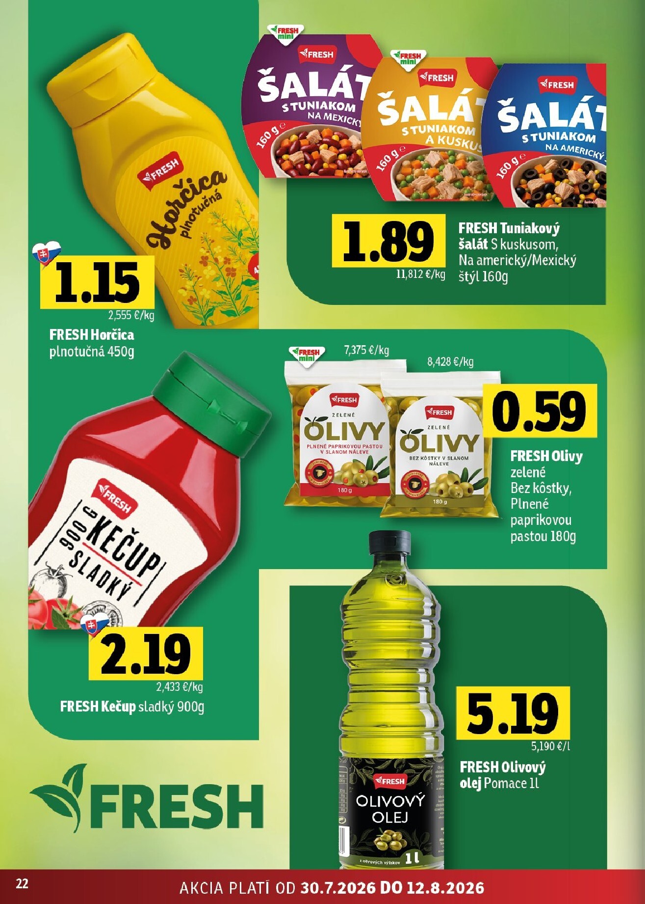 fresh - Nový Fresh - Východné Slovensko leták od štvrtka, 30.07.2026 do stredy, 12.08.2026 - page: 22