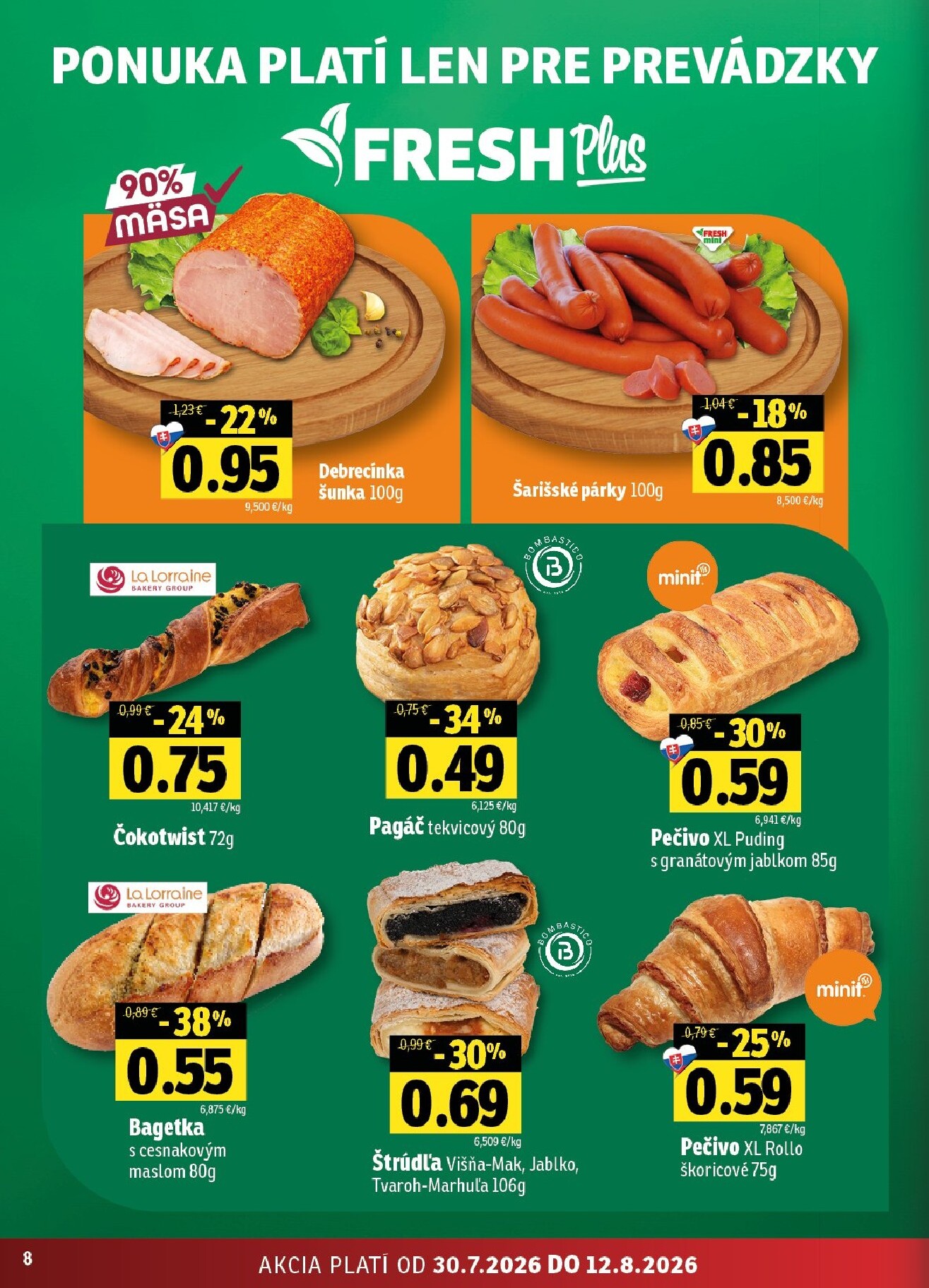 fresh - Nový Fresh - Východné Slovensko leták od štvrtka, 30.07.2026 do stredy, 12.08.2026 - page: 8