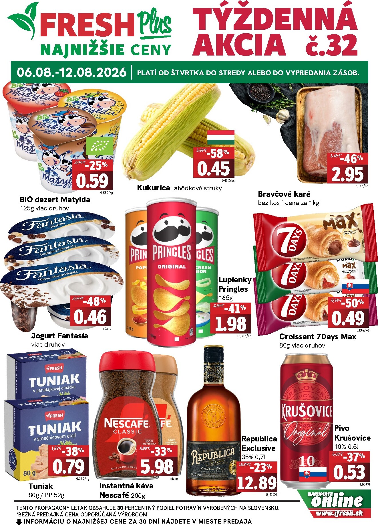 fresh - Aktuálny Fresh Plus leták od štvrtka, 06.08.2026 do stredy, 12.08.2026