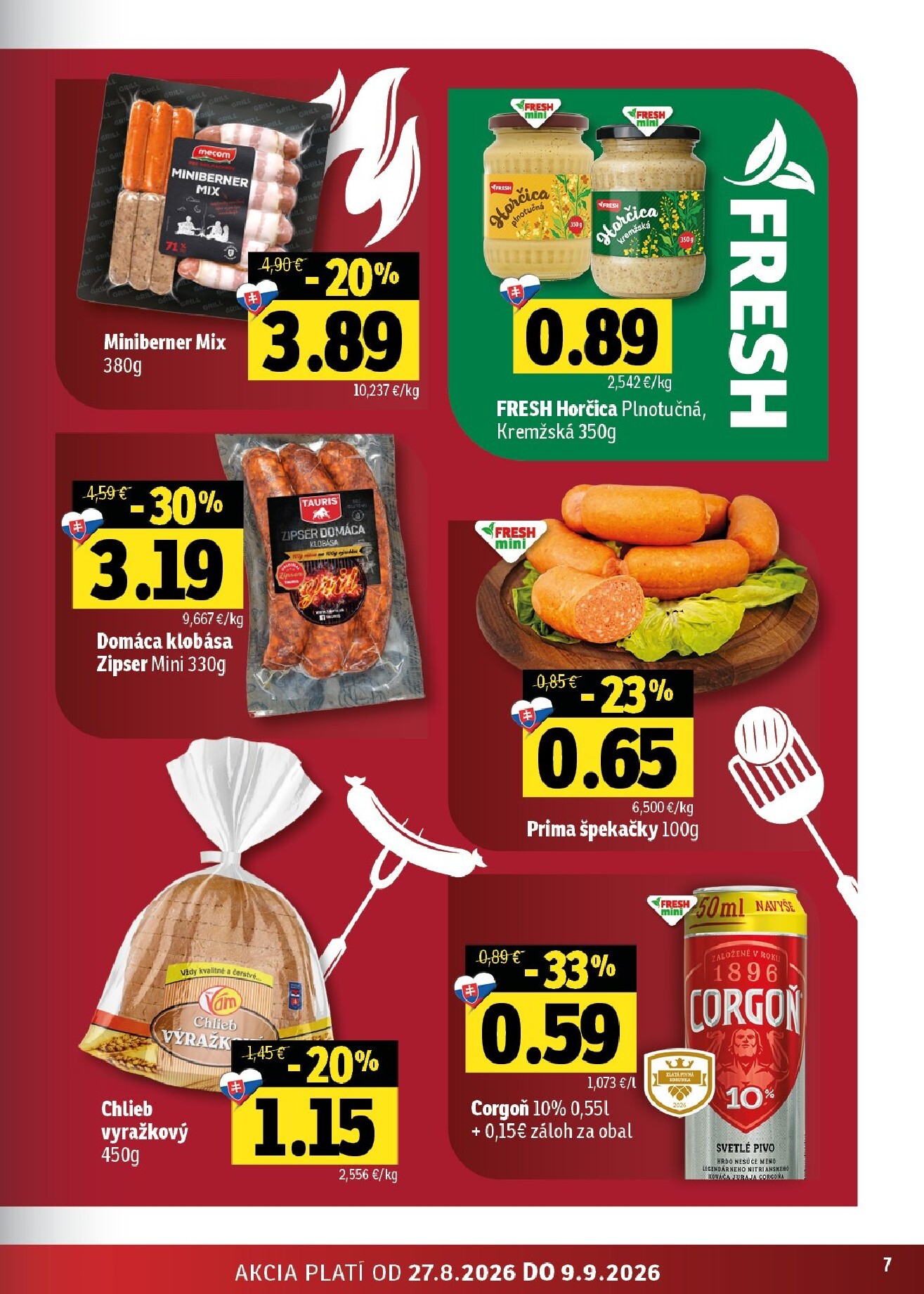 fresh - Aktuálny Fresh - Východné Slovensko leták od štvrtka, 27.08.2026 do stredy, 09.09.2026 - page: 7
