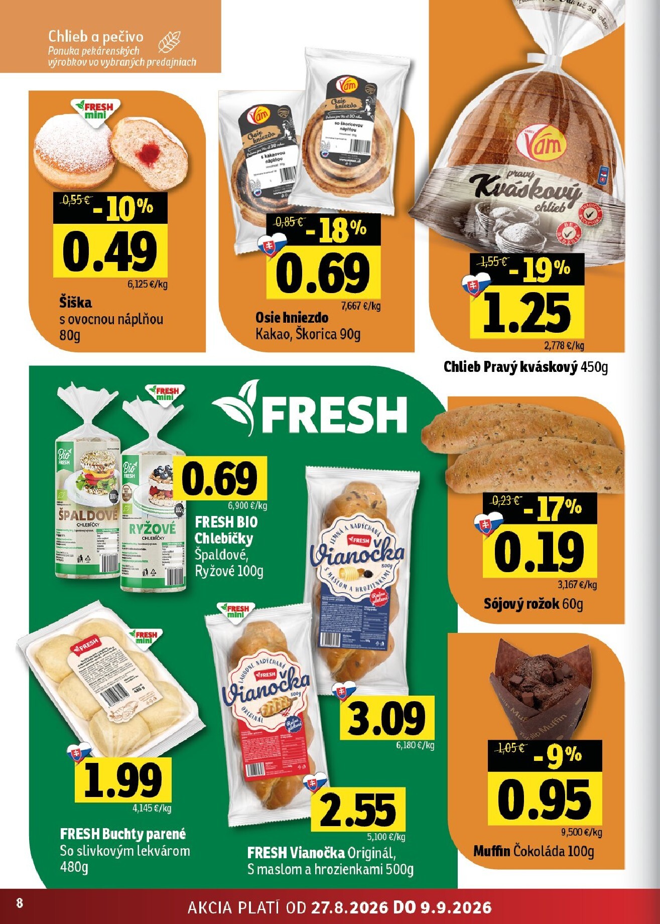 fresh - Aktuálny Fresh - Východné Slovensko leták od štvrtka, 27.08.2026 do stredy, 09.09.2026 - page: 8