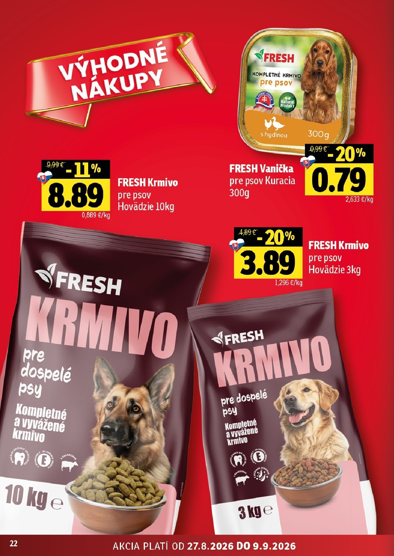 fresh - Aktuálny Fresh - Východné Slovensko leták od štvrtka, 27.08.2026 do stredy, 09.09.2026 - page: 22
