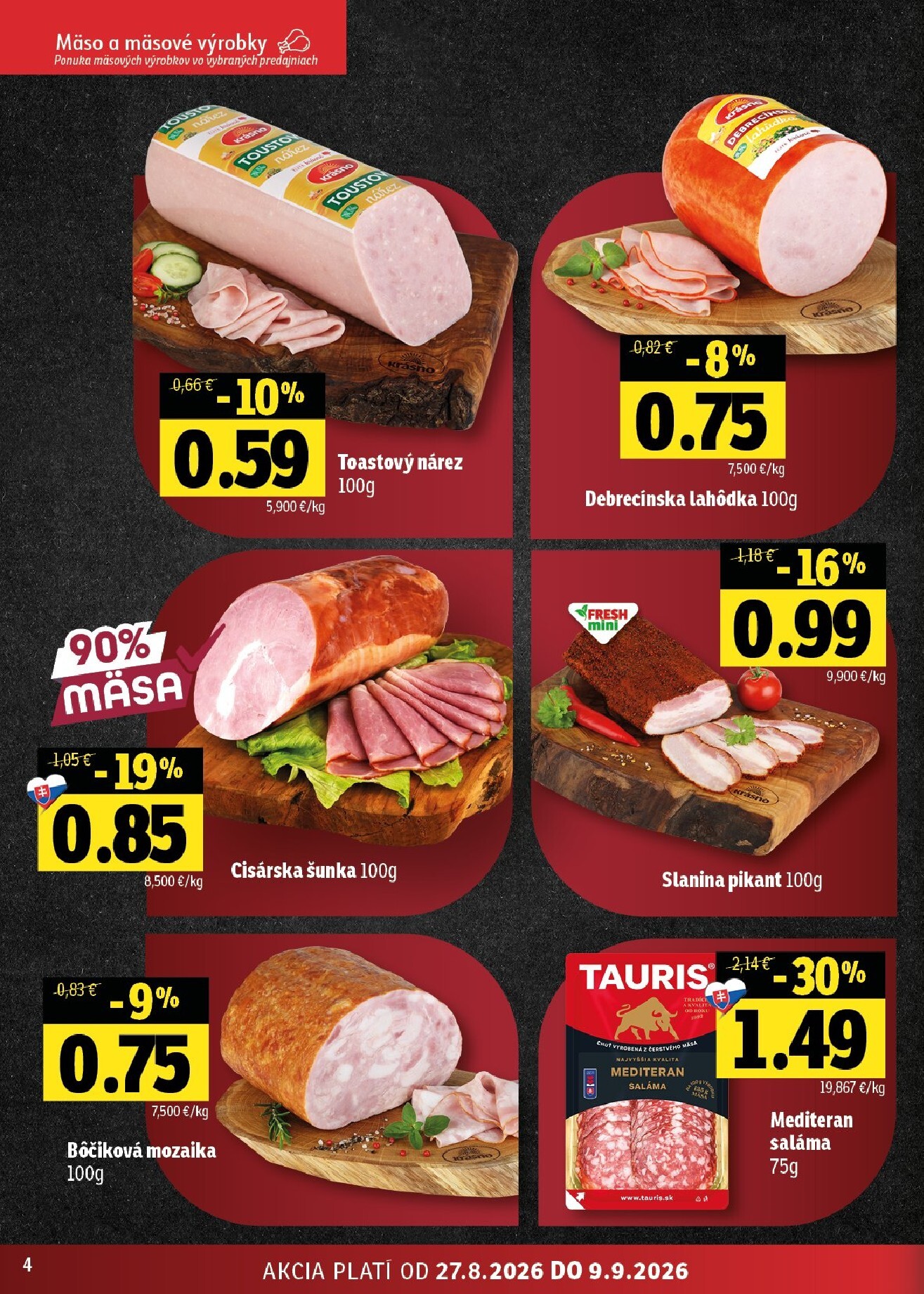 fresh - Aktuálny Fresh - Stredné a západné Slovensko leták od štvrtka, 27.08.2026 do stredy, 09.09.2026 - page: 4