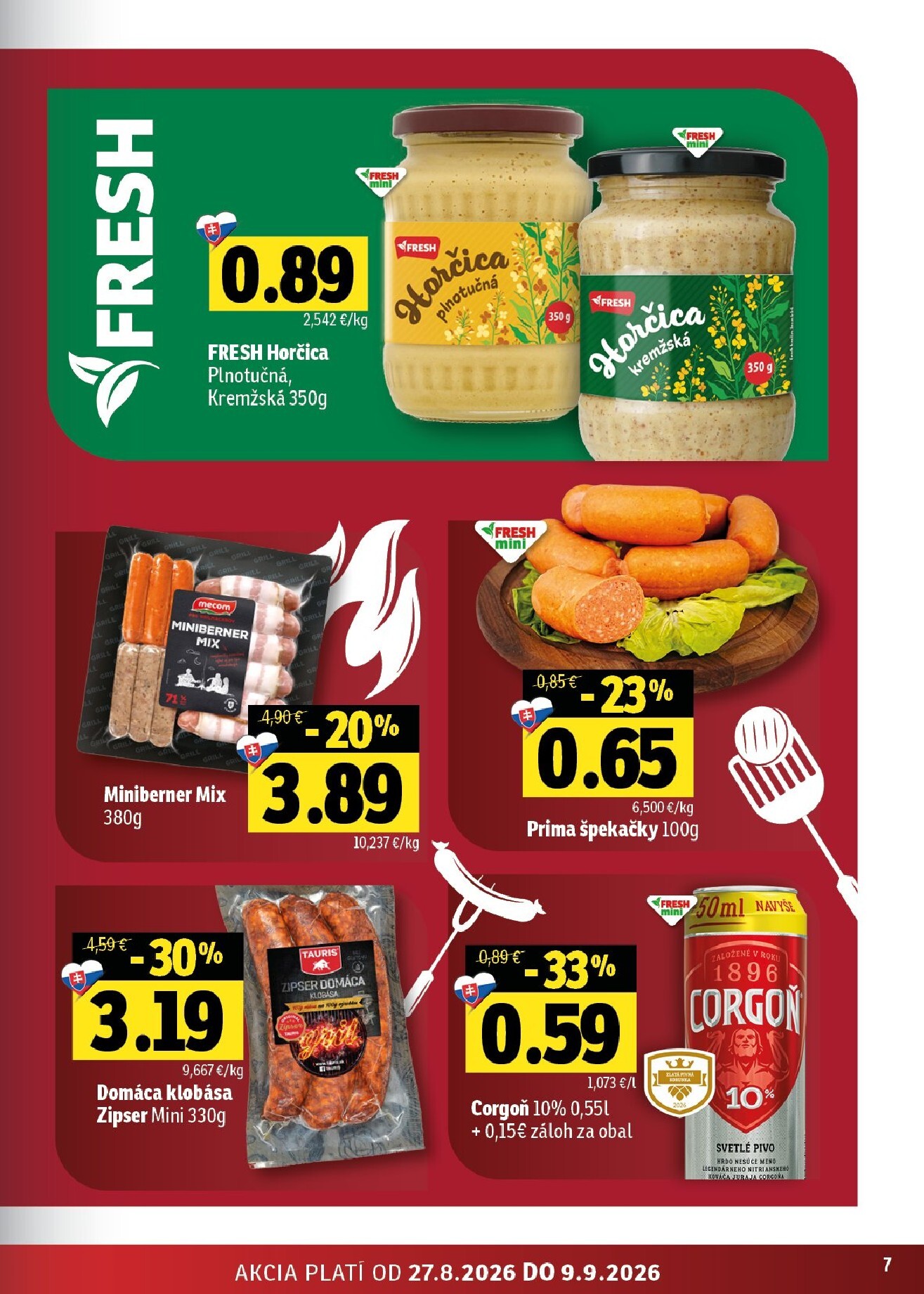 fresh - Aktuálny Fresh - Stredné a západné Slovensko leták od štvrtka, 27.08.2026 do stredy, 09.09.2026 - page: 7