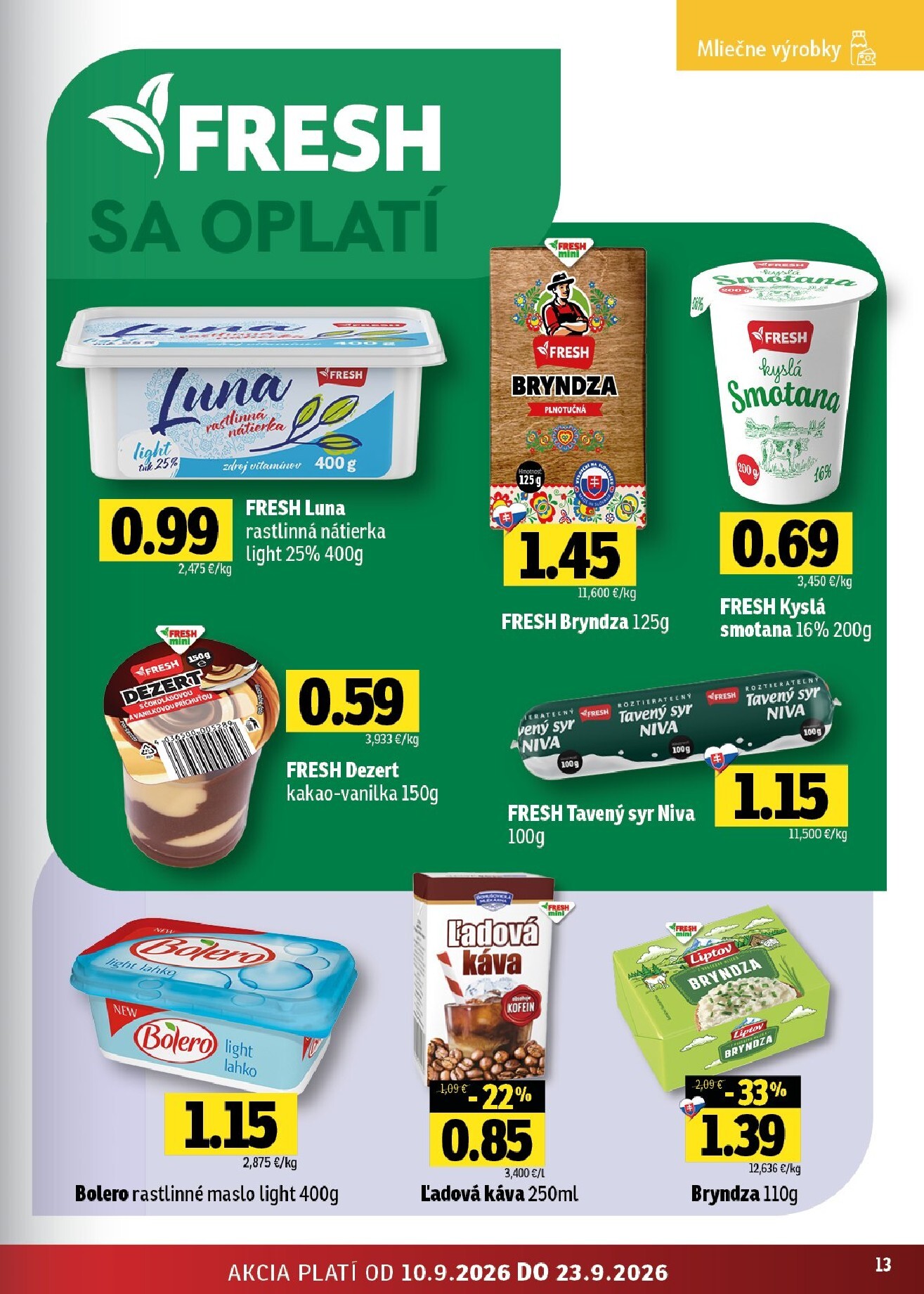 fresh - Nový Fresh leták od štvrtka, 10.09.2026 do stredy, 23.09.2026 - page: 13