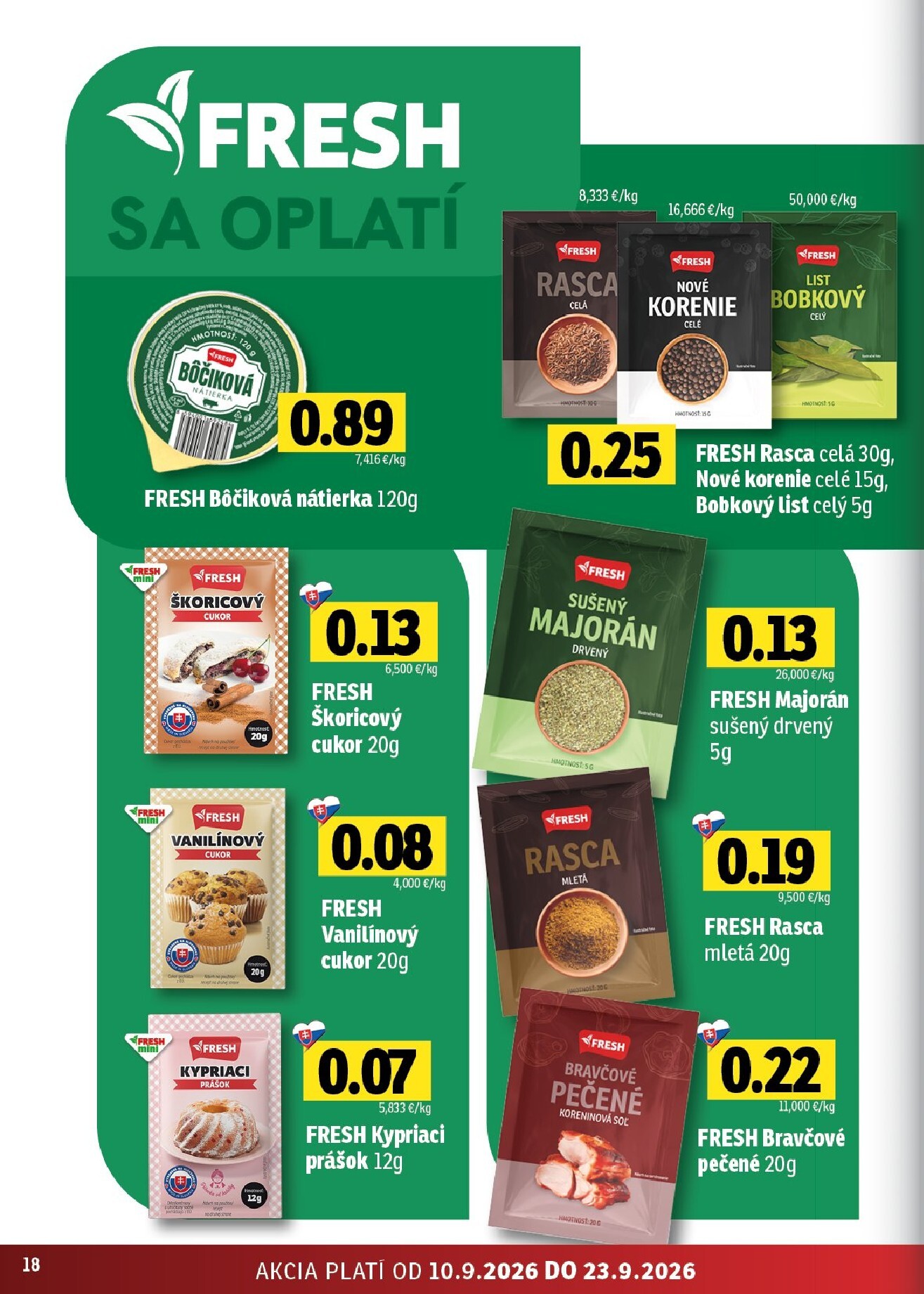 fresh - Nový Fresh leták od štvrtka, 10.09.2026 do stredy, 23.09.2026 - page: 18